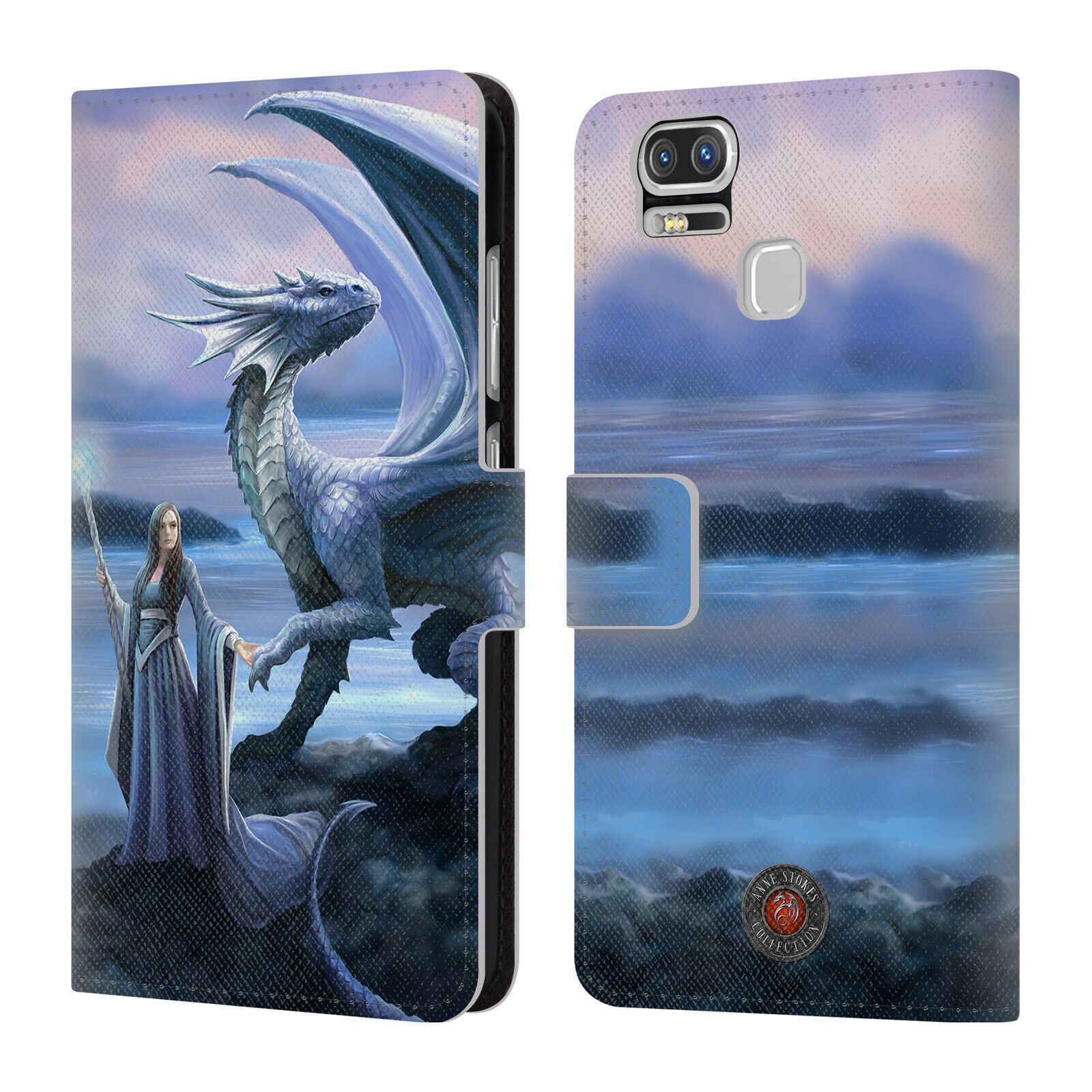 

OFFICIAL ANNE STOKES DRAGON FRIENDSHIP LEATHER BOOK CASE FOR ASUS ZENFONE PHONES
