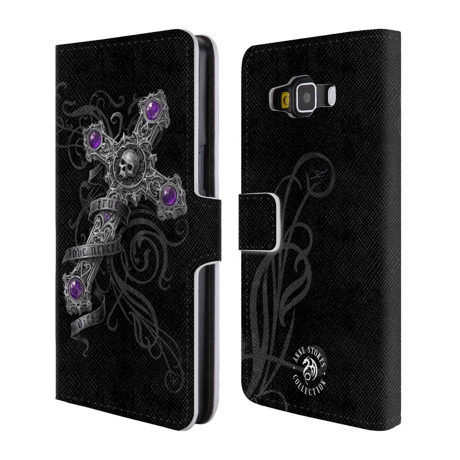 

OFFICIAL ANNE STOKES DARK HEARTS LEATHER BOOK WALLET CASE FOR SAMSUNG PHONES 2
