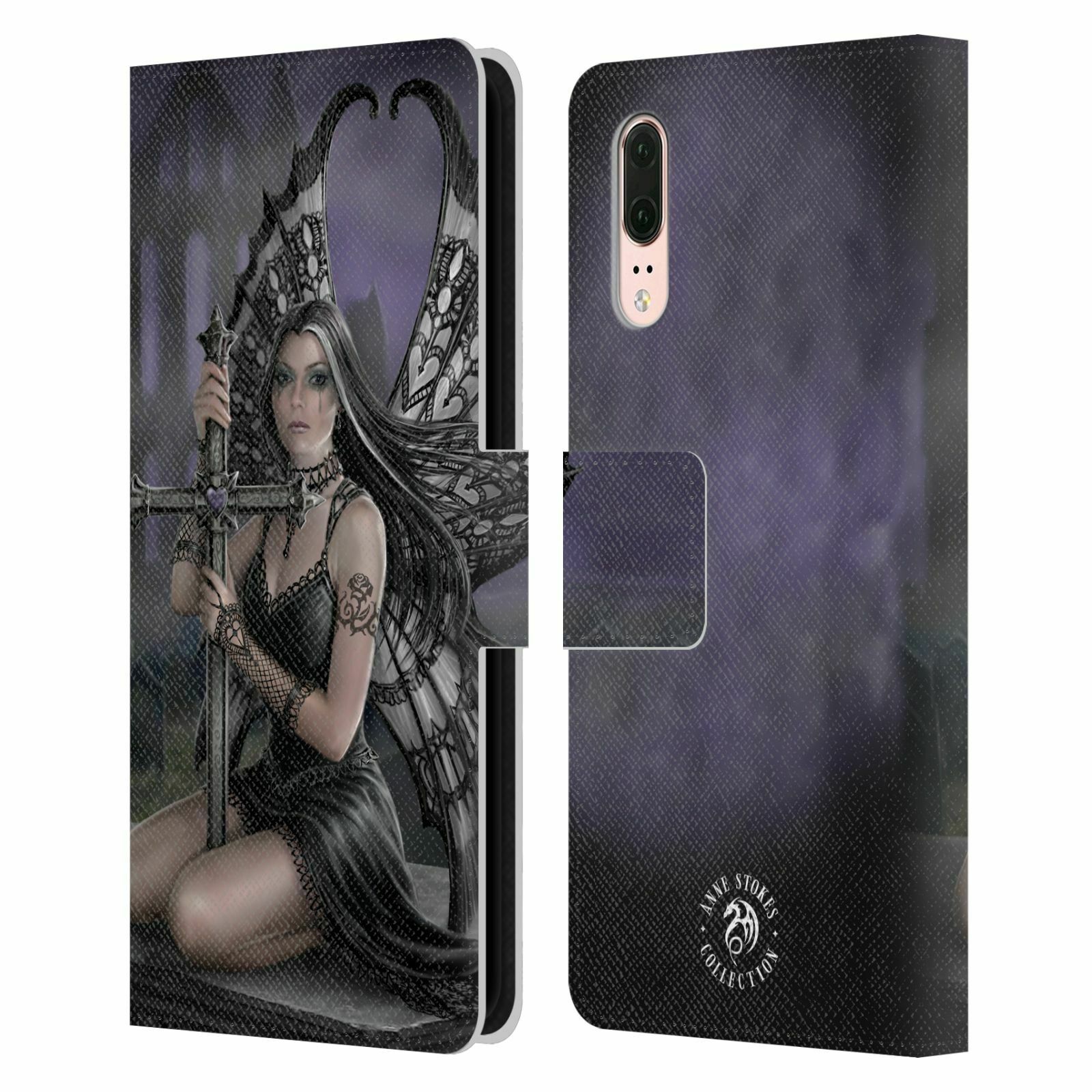 

OFFICIAL ANNE STOKES DARK HEARTS LEATHER BOOK WALLET CASE FOR HUAWEI PHONES
