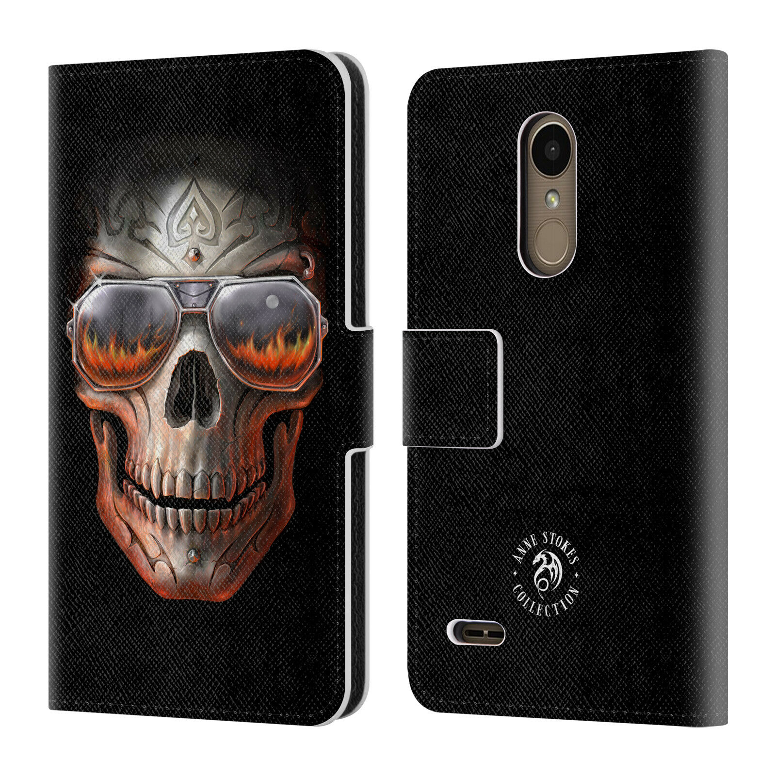 

OFFICIAL ANNE STOKES FIRE TRIBAL LEATHER BOOK WALLET CASE COVER FOR LG PHONES 1