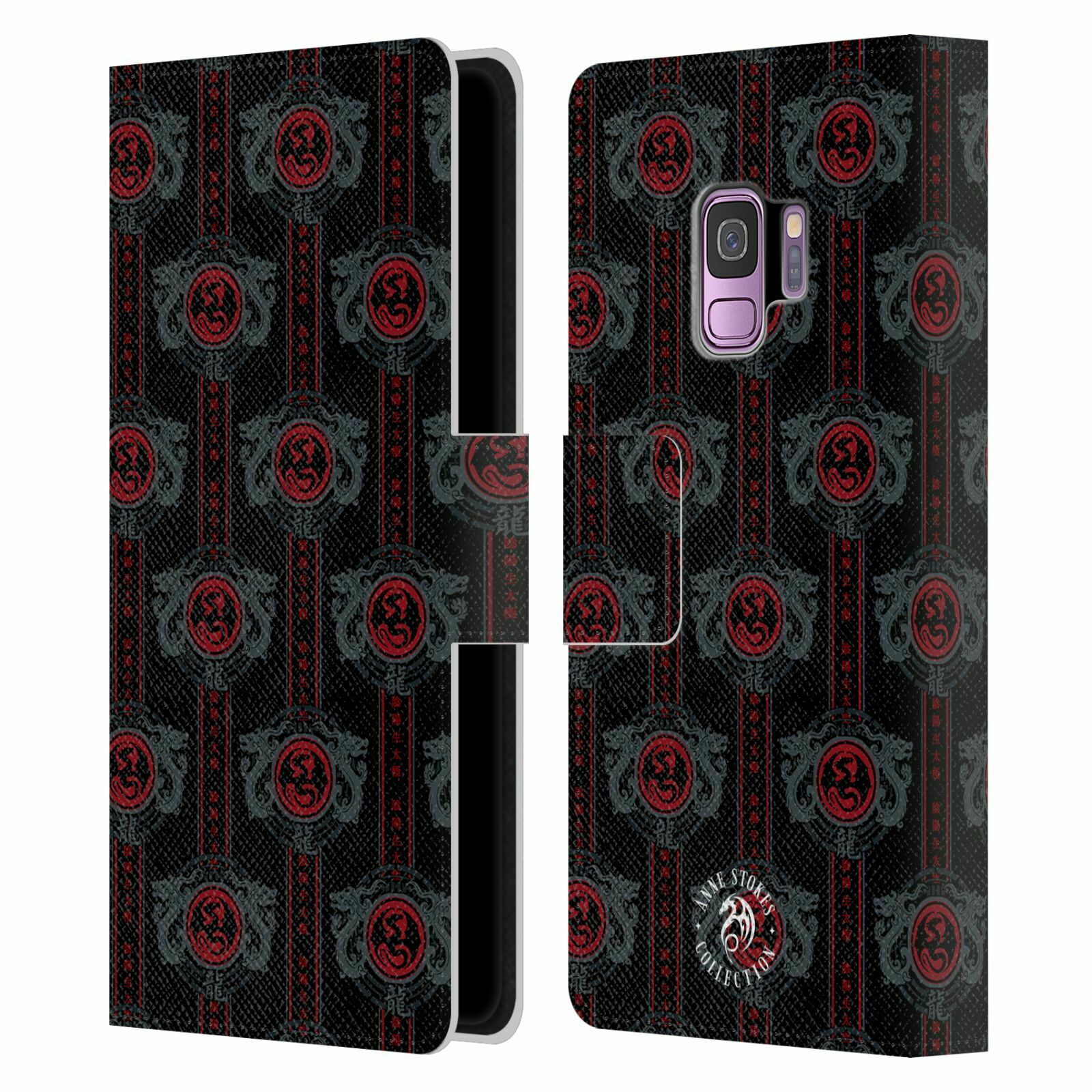 

OFFICIAL ANNE STOKES MOTIF PATTERNS LEATHER BOOK CASE FOR SAMSUNG PHONES 1