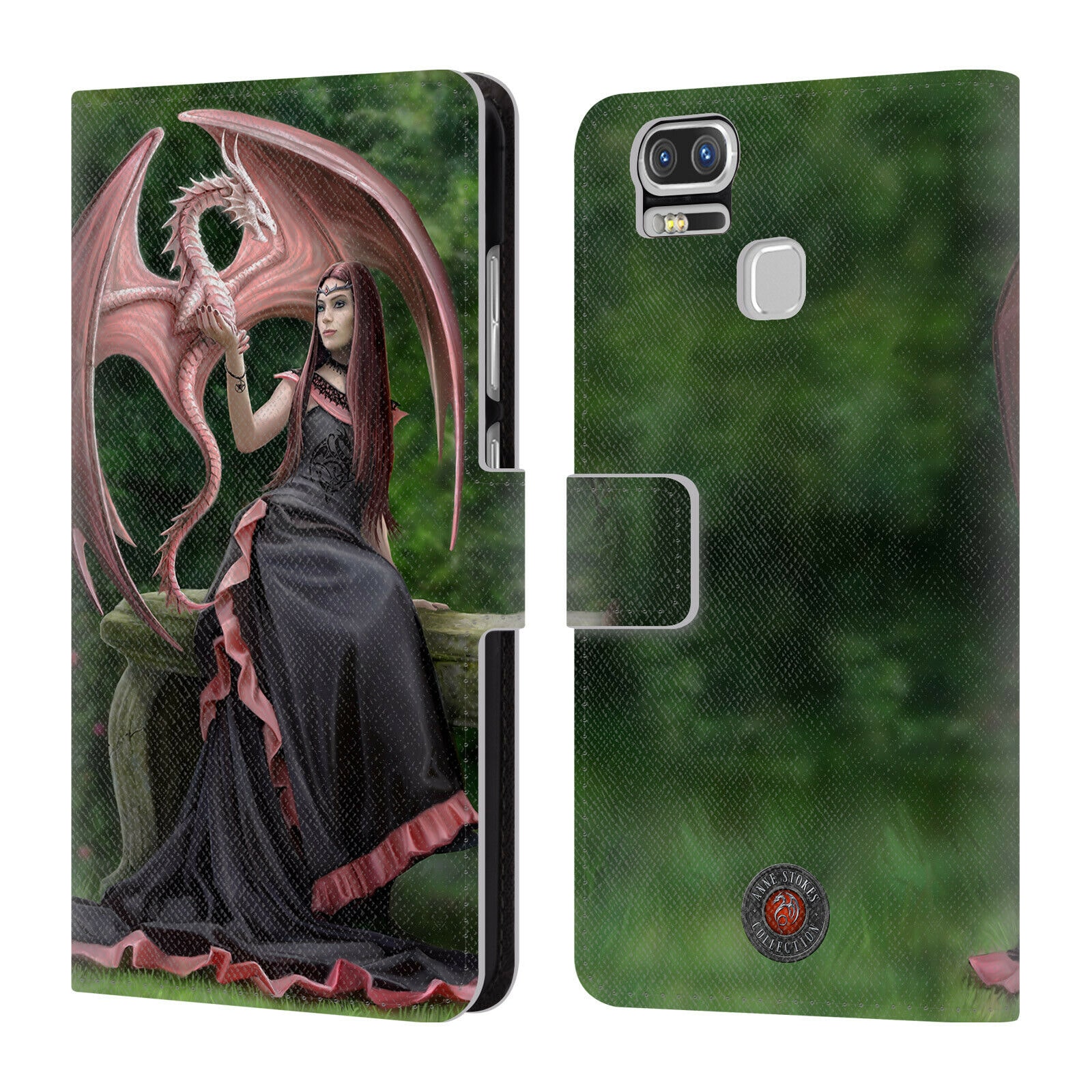

OFFICIAL ANNE STOKES DRAGON FRIENDSHIP LEATHER BOOK CASE FOR ASUS ZENFONE PHONES