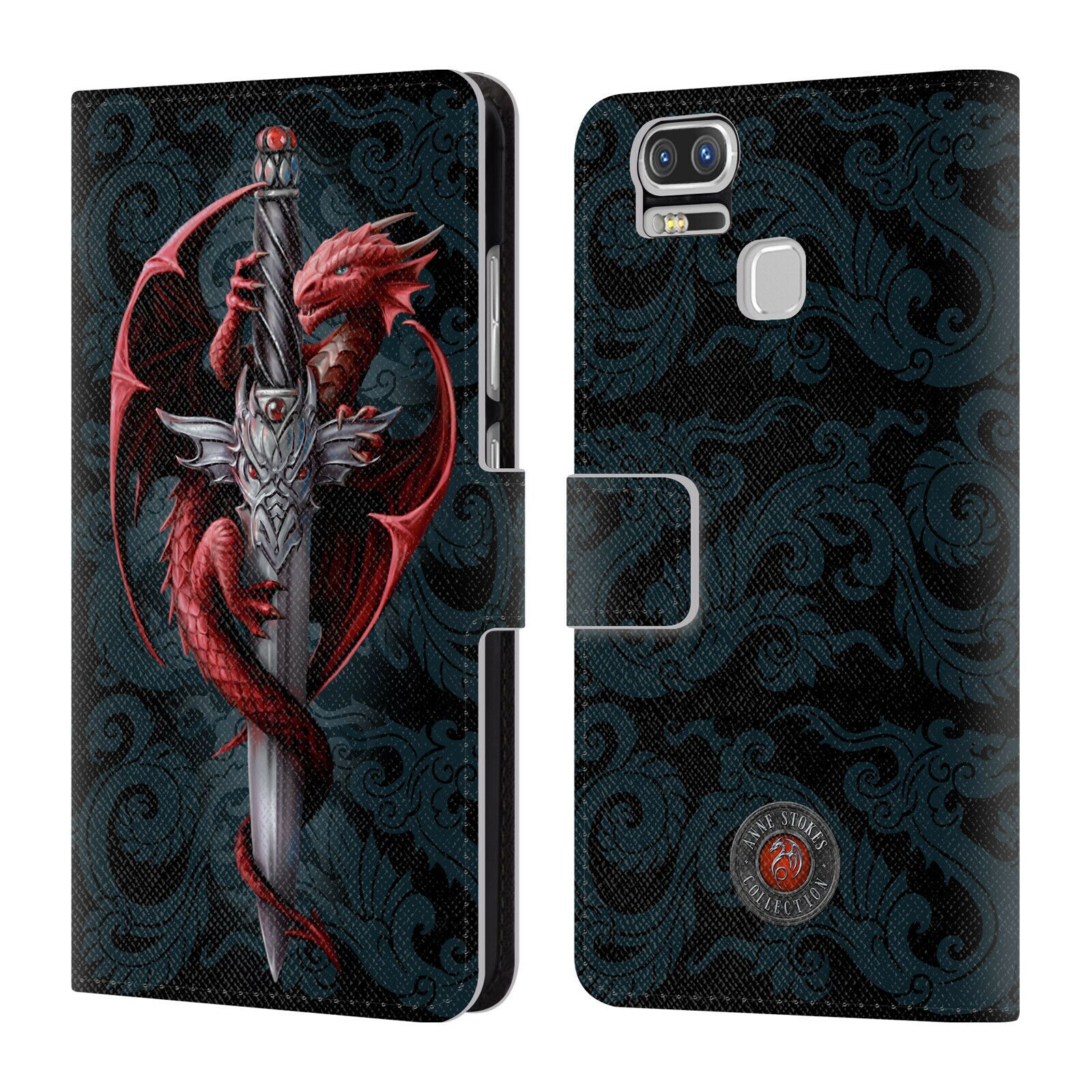 

OFFICIAL ANNE STOKES DRAGONS LEATHER BOOK WALLET CASE FOR ASUS ZENFONE PHONES