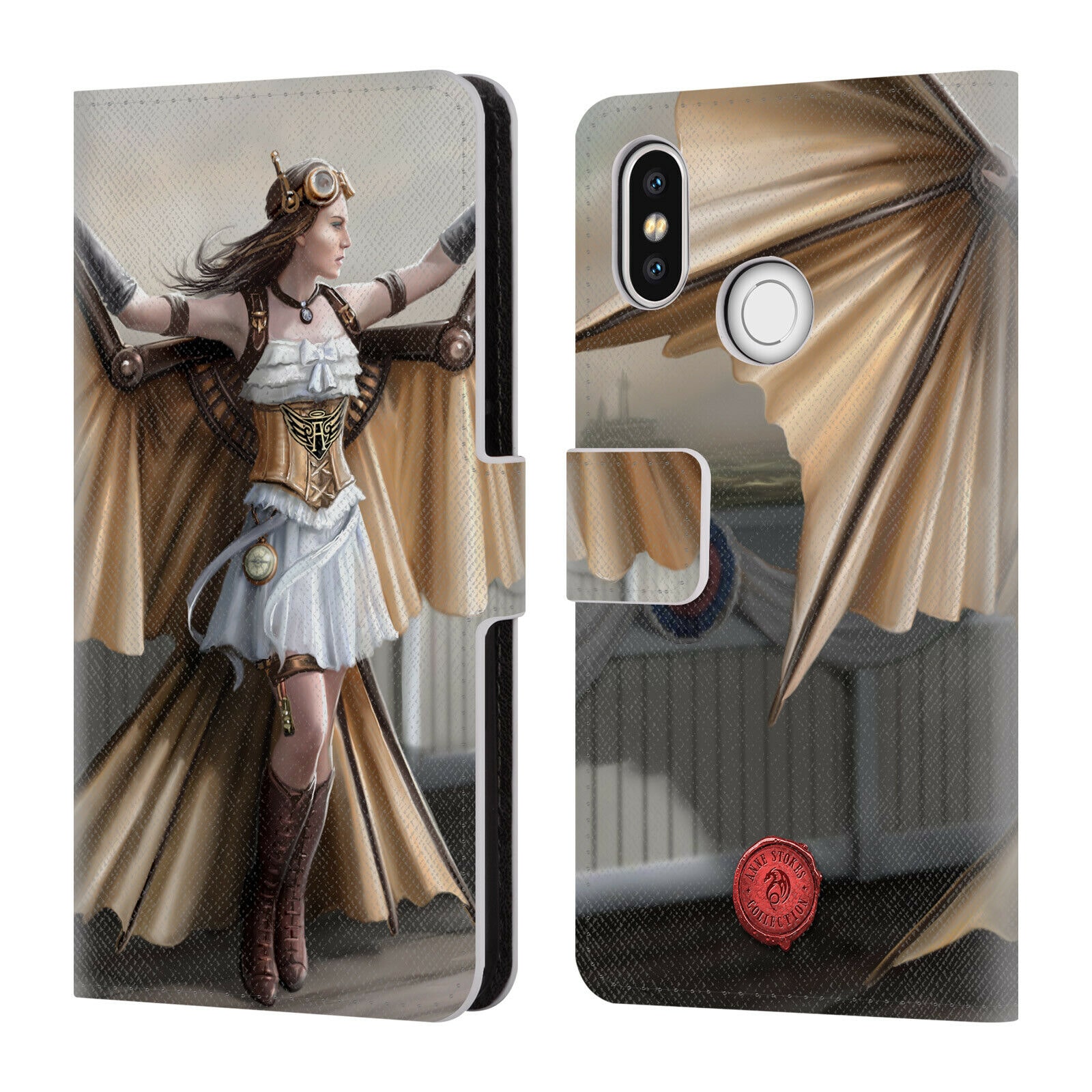 

OFFICIAL ANNE STOKES STEAMPUNK LEATHER BOOK WALLET CASE COVER FOR XIAOMI PHONES