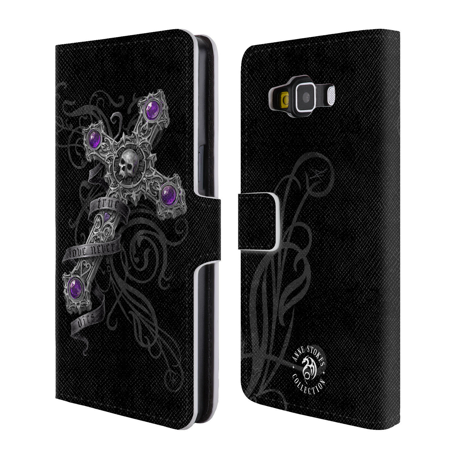 

OFFICIAL ANNE STOKES DARK HEARTS LEATHER BOOK WALLET CASE FOR SAMSUNG PHONES 2