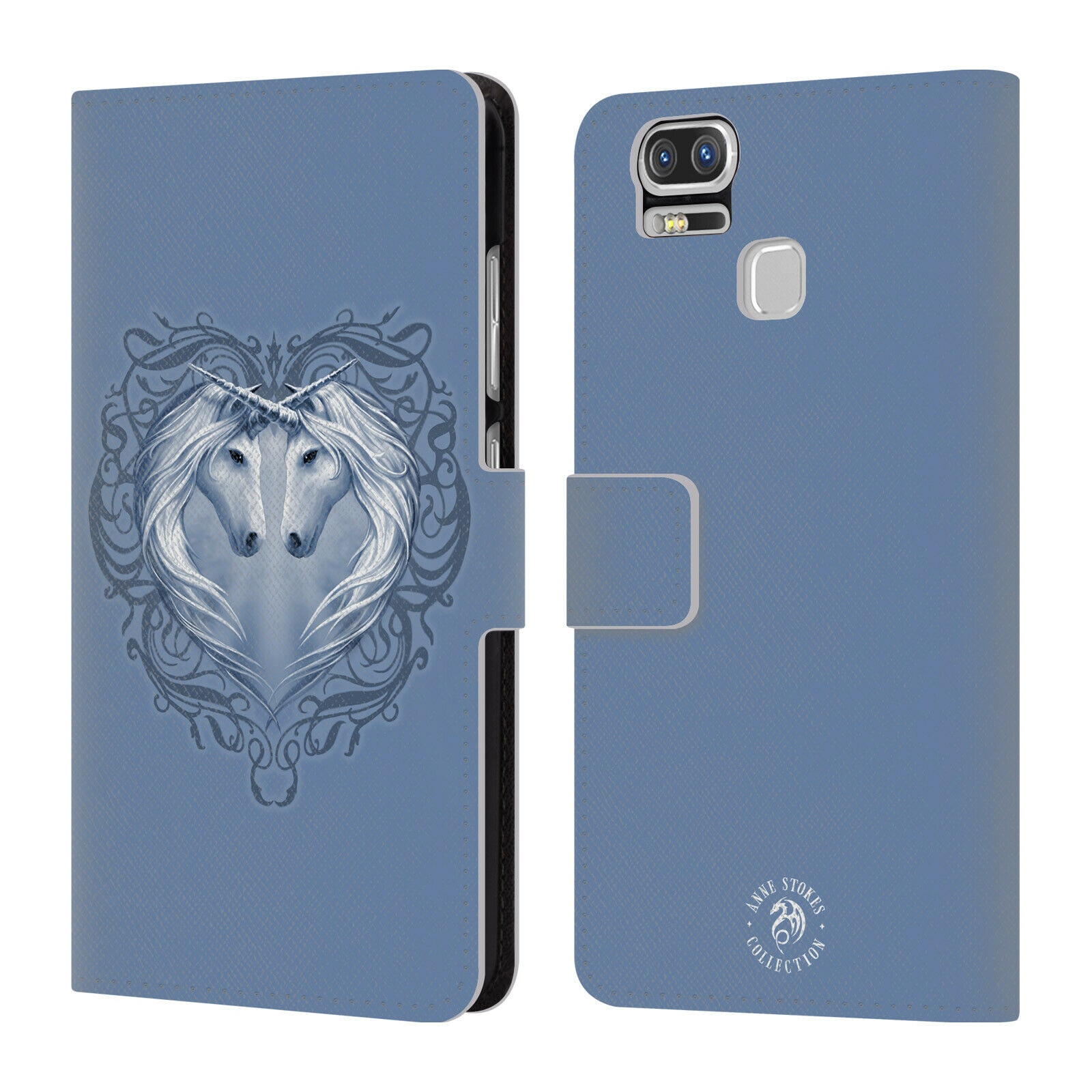 

OFFICIAL ANNE STOKES UNICORNS 2 LEATHER BOOK CASE FOR ASUS ZENFONE PHONES