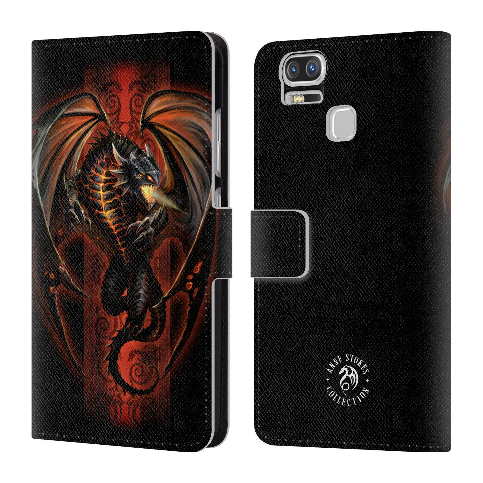 

OFFICIAL ANNE STOKES FIRE TRIBAL LEATHER BOOK CASE FOR ASUS ZENFONE PHONES