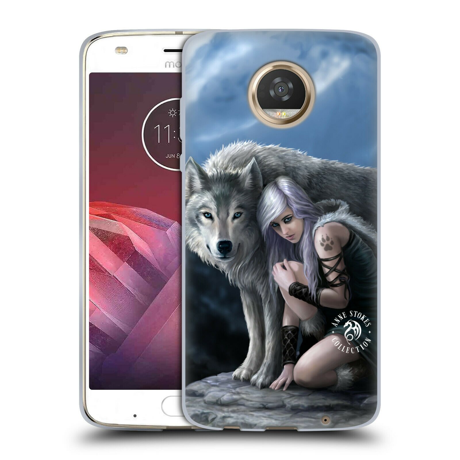 

OFFICIAL ANNE STOKES WOLVES GEL CASE FOR MOTOROLA PHONES