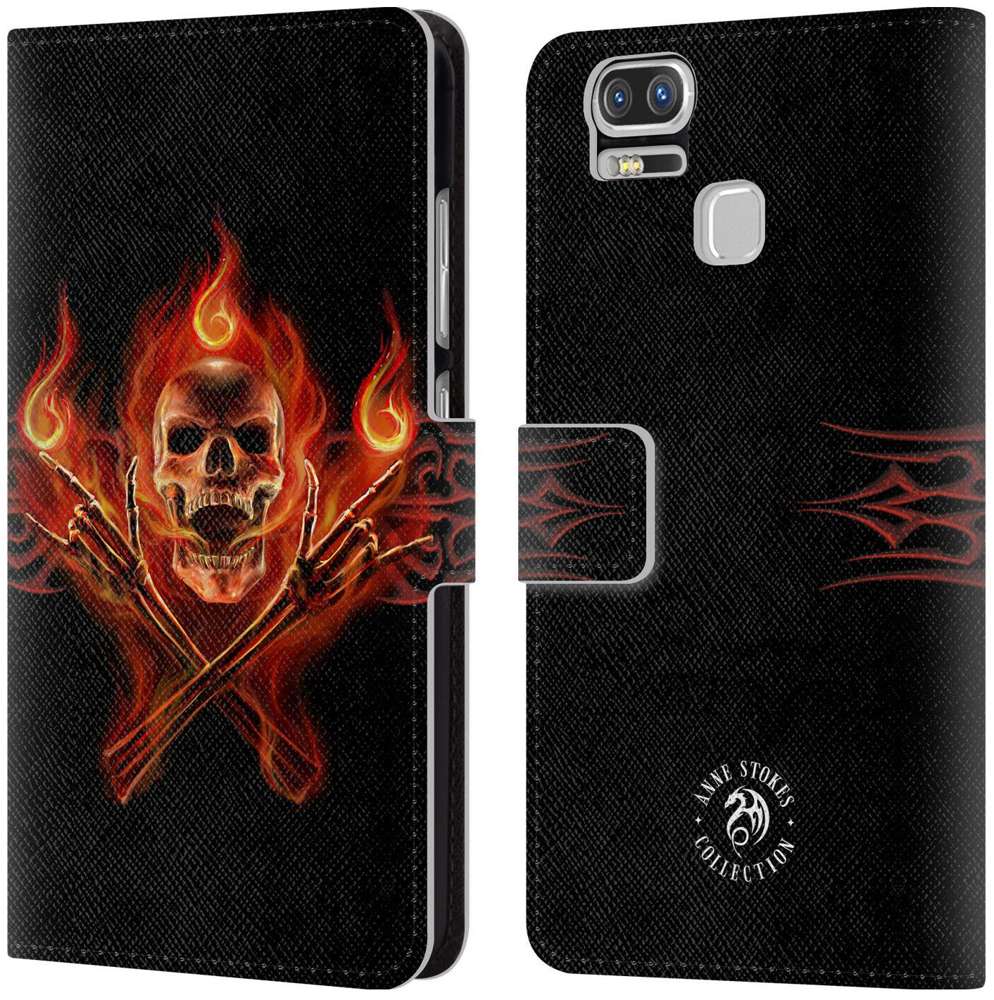 

OFFICIAL ANNE STOKES FIRE TRIBAL LEATHER BOOK CASE FOR ASUS ZENFONE PHONES