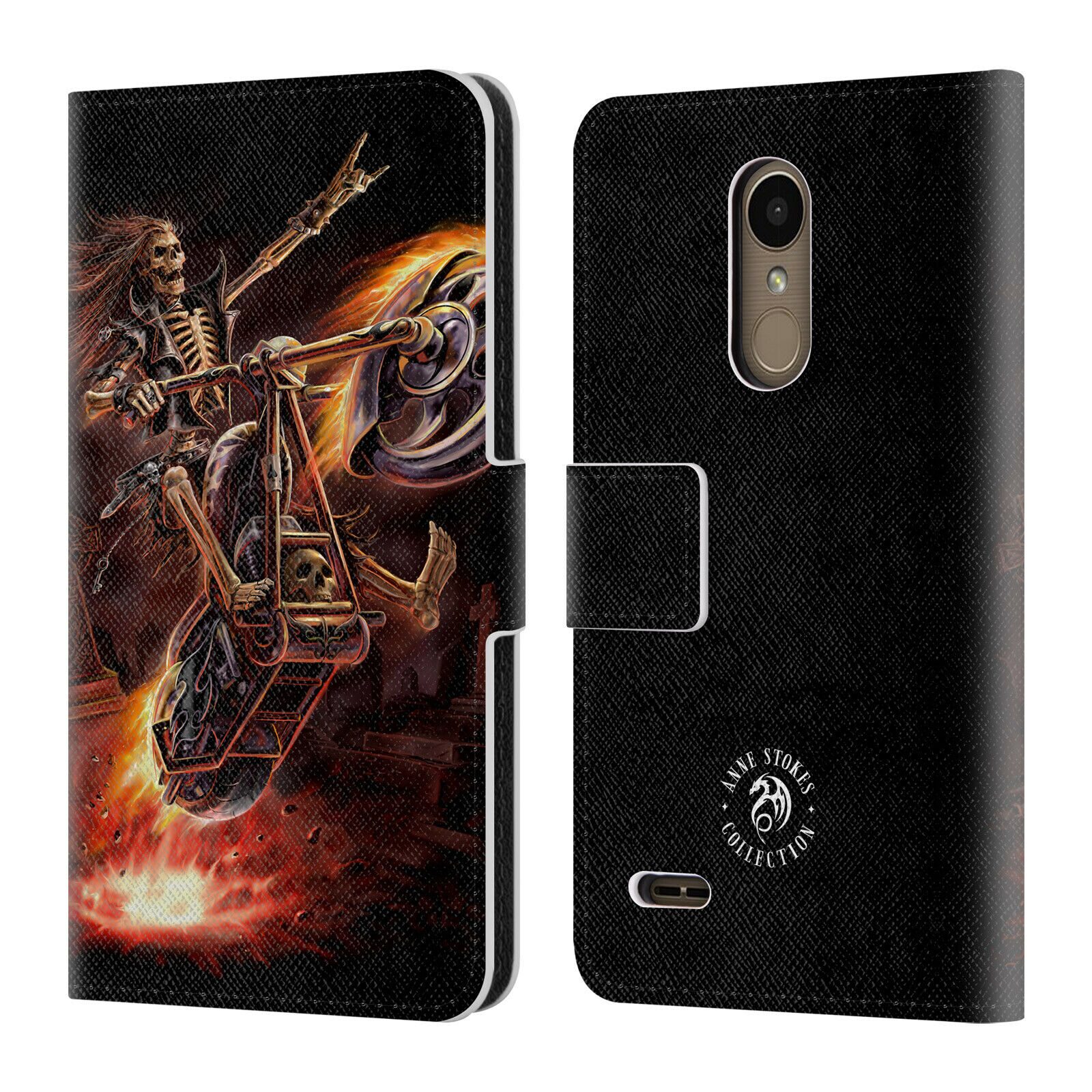 

OFFICIAL ANNE STOKES FIRE TRIBAL LEATHER BOOK WALLET CASE COVER FOR LG PHONES 1