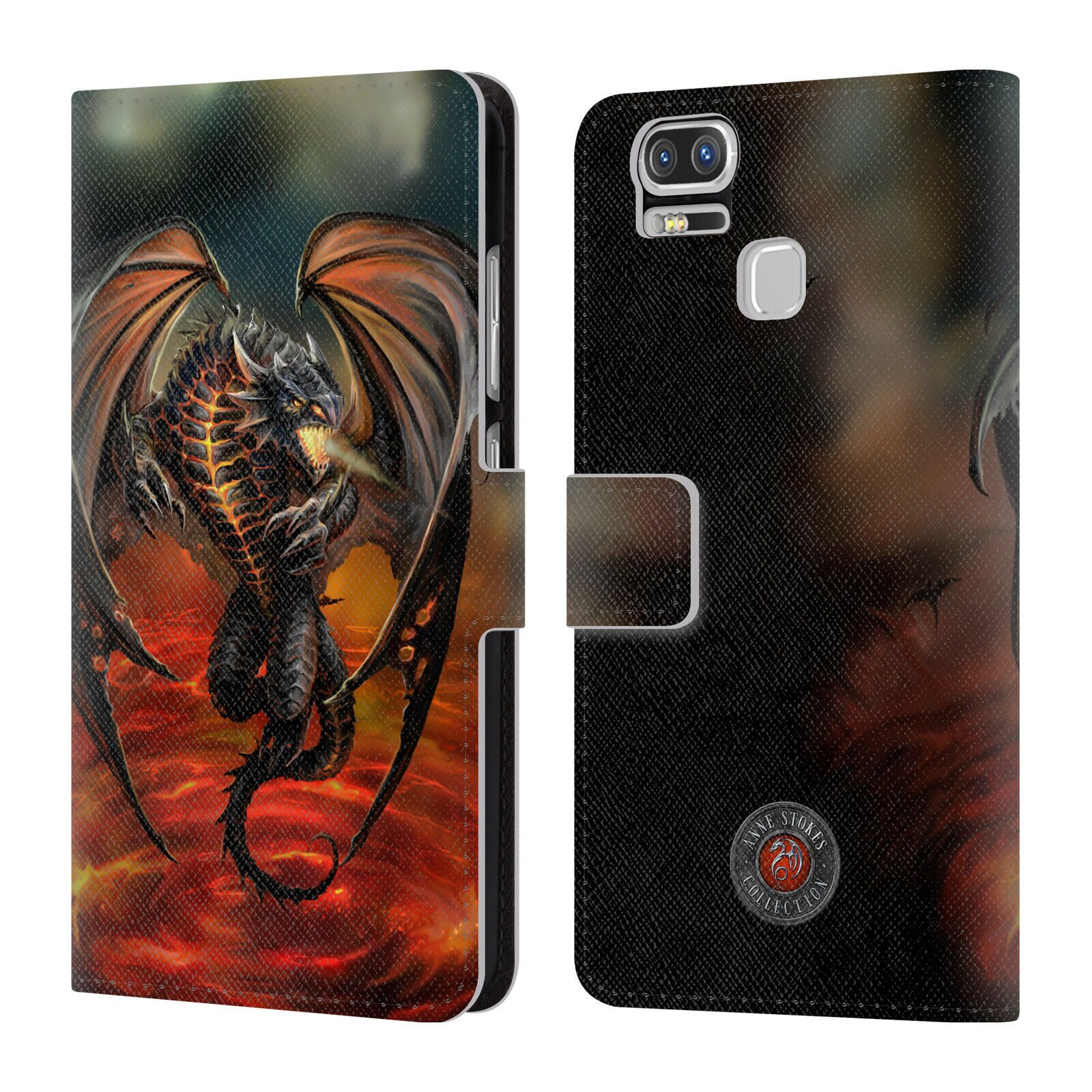 

OFFICIAL ANNE STOKES DRAGONS LEATHER BOOK WALLET CASE FOR ASUS ZENFONE PHONES