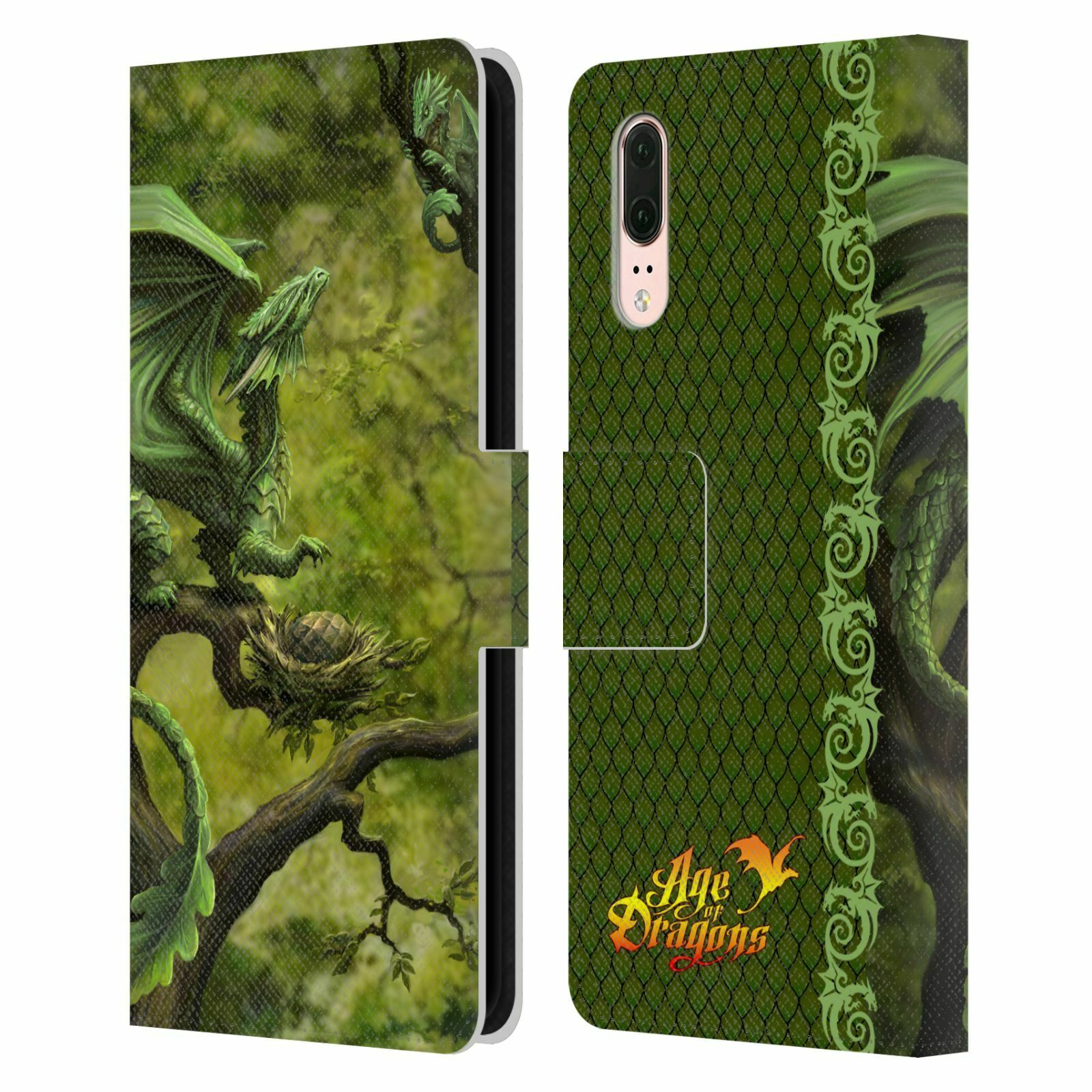 

OFFICIAL ANNE STOKES AGE OF DRAGONS LEATHER BOOK WALLET CASE FOR HUAWEI PHONES
