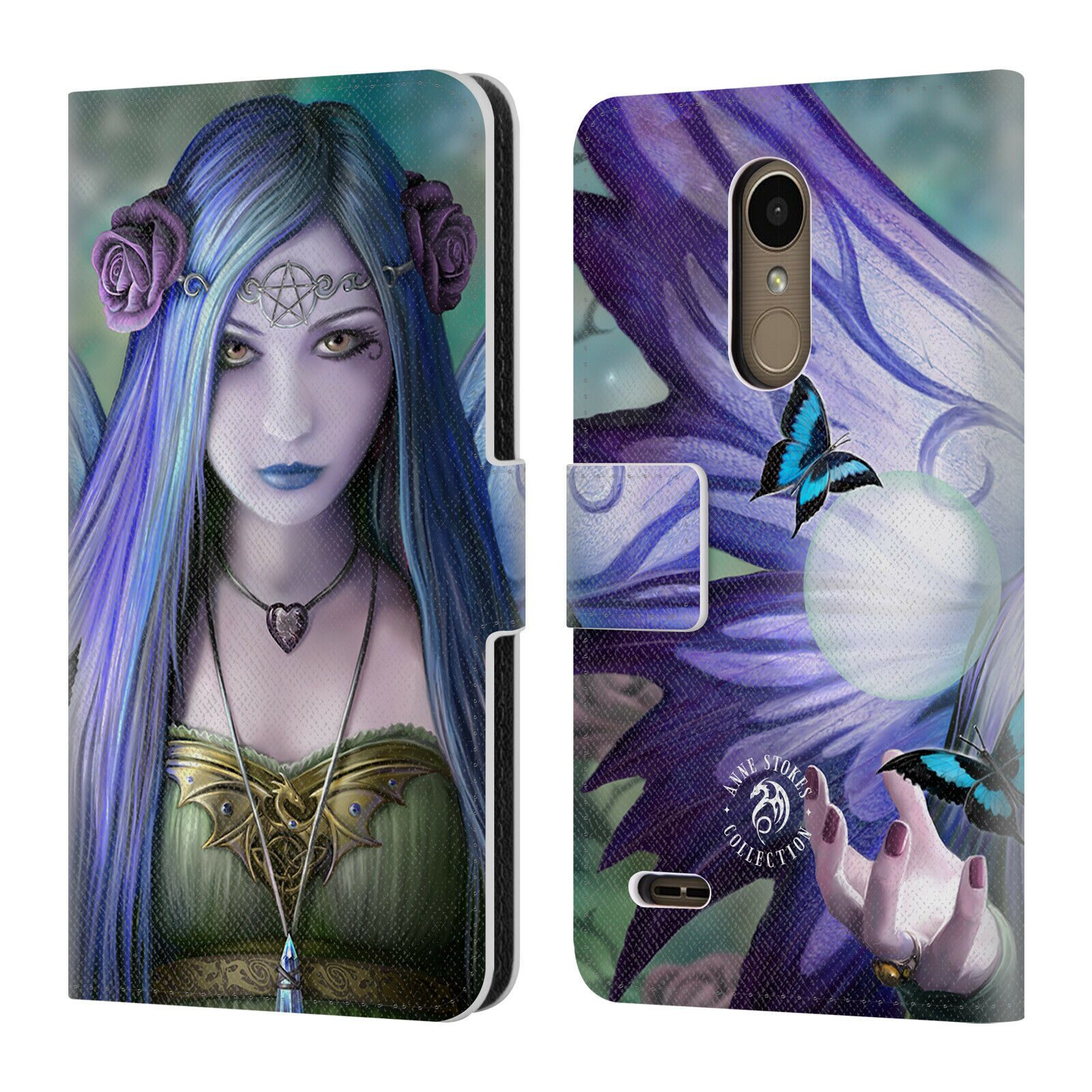 

OFFICIAL ANNE STOKES FAIRIES LEATHER BOOK WALLET CASE COVER FOR LG PHONES 1