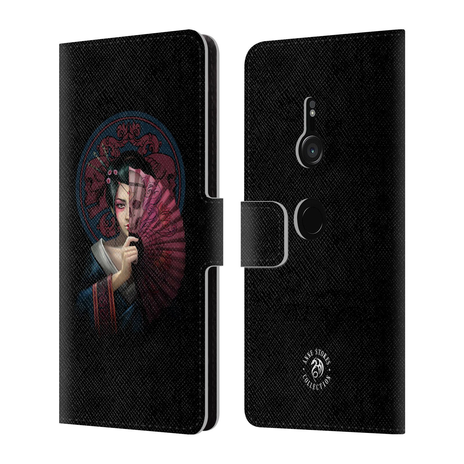 

OFFICIAL ANNE STOKES ORIENTAL SKULL LEATHER BOOK WALLET CASE FOR SONY PHONES 1