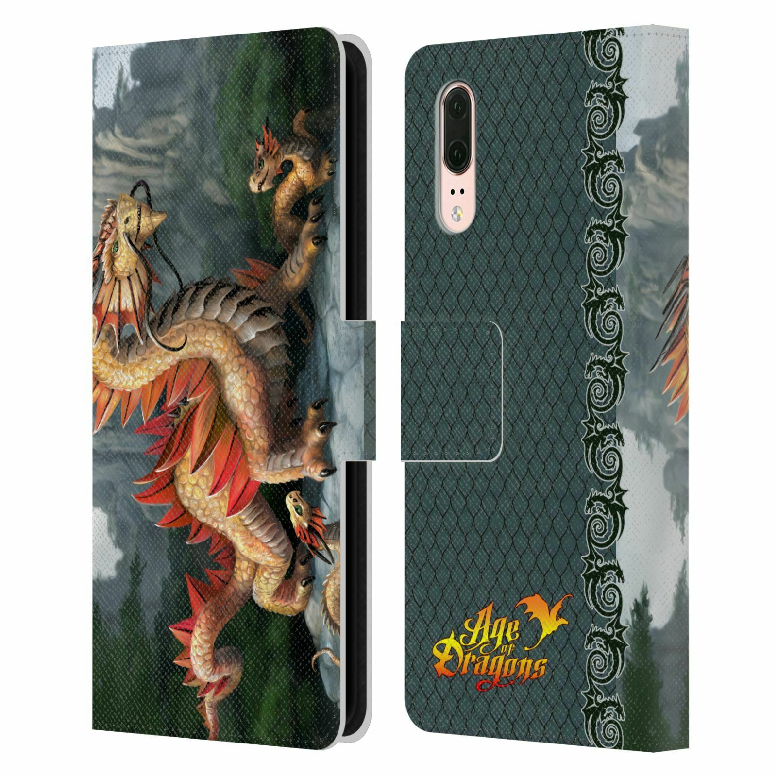 

OFFICIAL ANNE STOKES AGE OF DRAGONS LEATHER BOOK WALLET CASE FOR HUAWEI PHONES