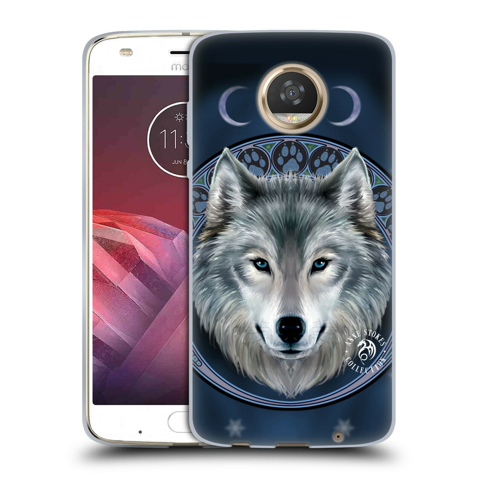

OFFICIAL ANNE STOKES WOLVES GEL CASE FOR MOTOROLA PHONES