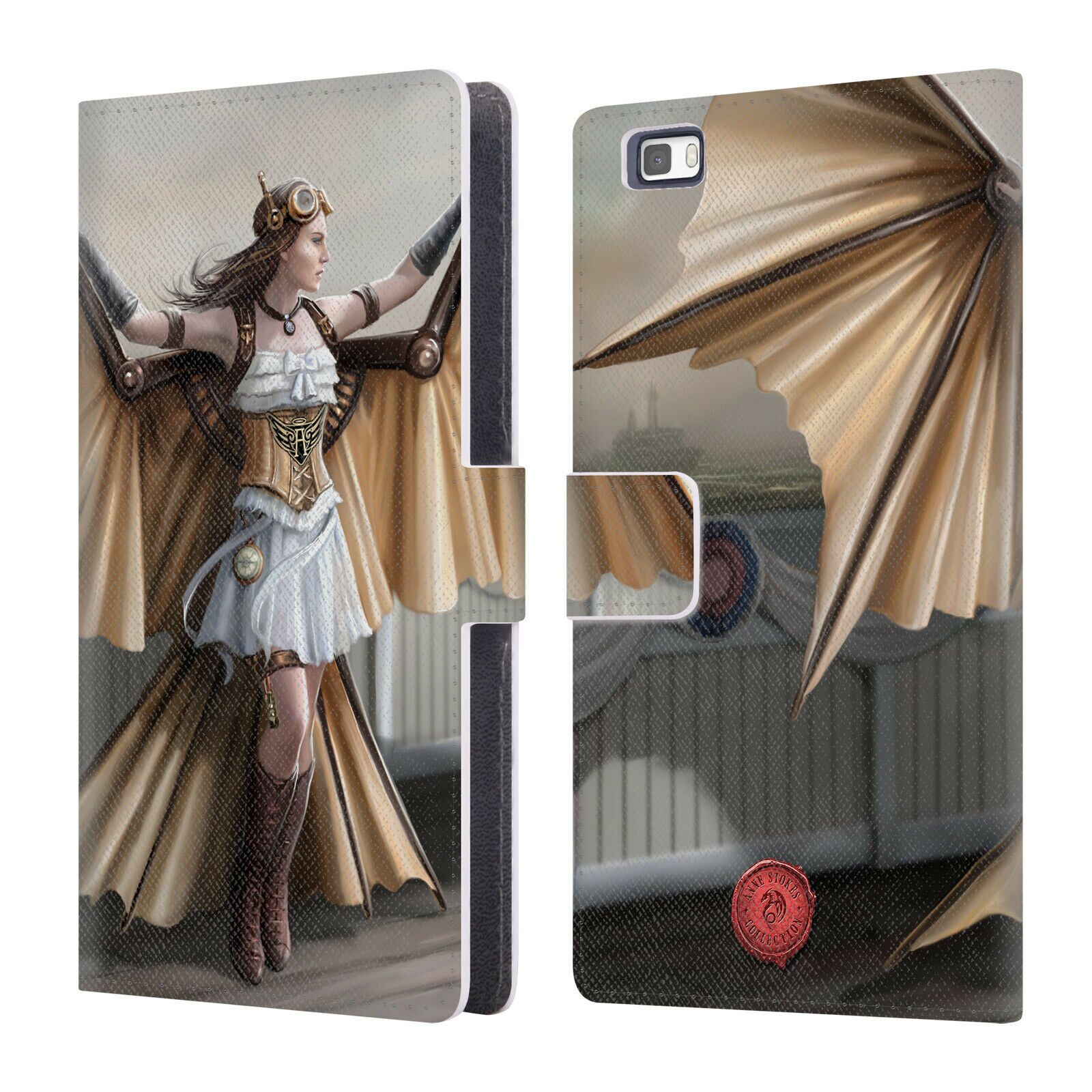 

OFFICIAL ANNE STOKES STEAMPUNK LEATHER BOOK WALLET CASE FOR HUAWEI PHONES 2