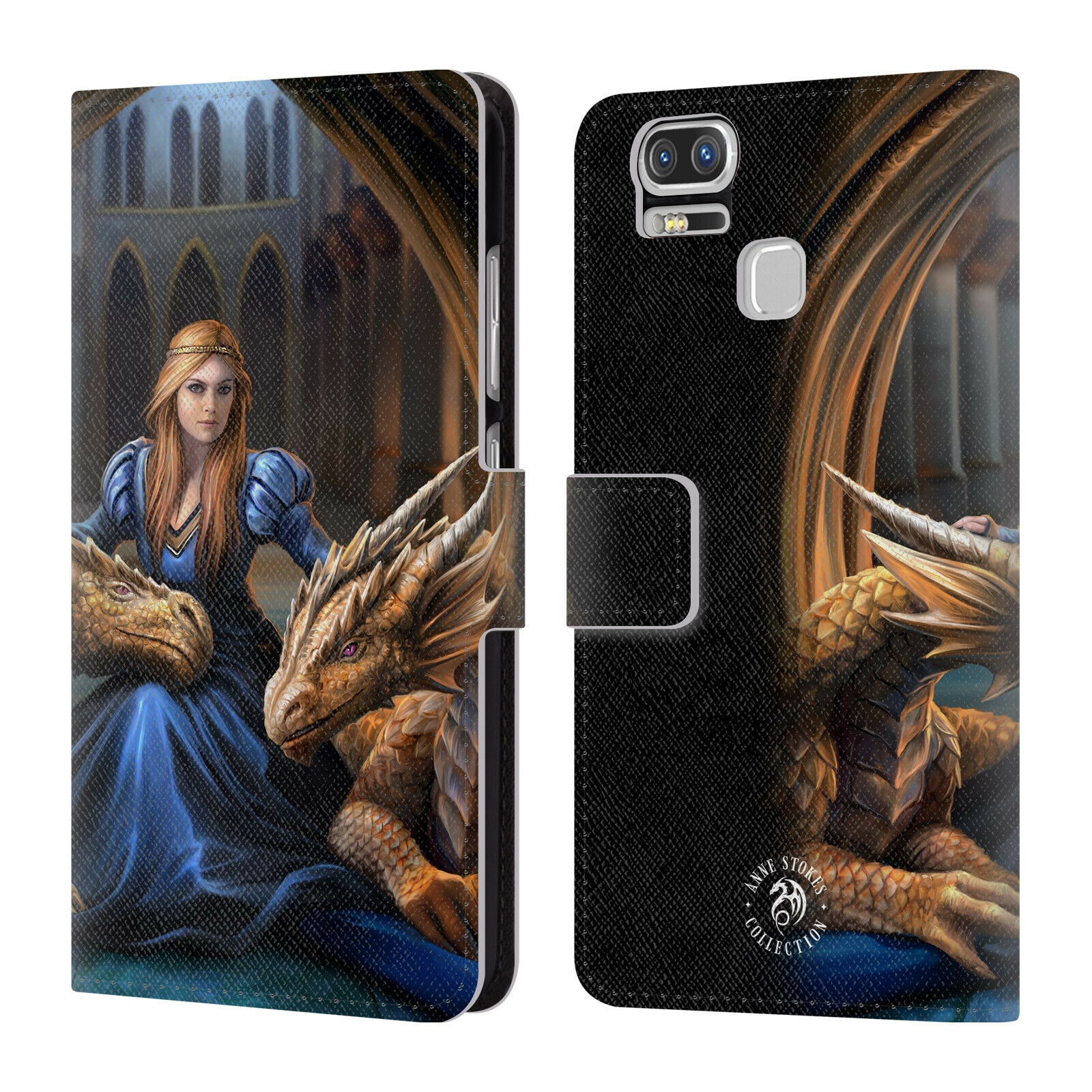 

OFFICIAL ANNE STOKES DRAGONS 3 LEATHER BOOK CASE FOR ASUS ZENFONE PHONES