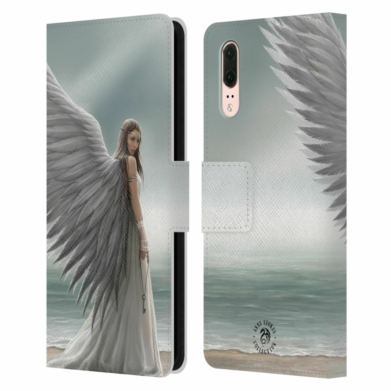 

OFFICIAL ANNE STOKES ANGELS LEATHER BOOK WALLET CASE COVER FOR HUAWEI PHONES