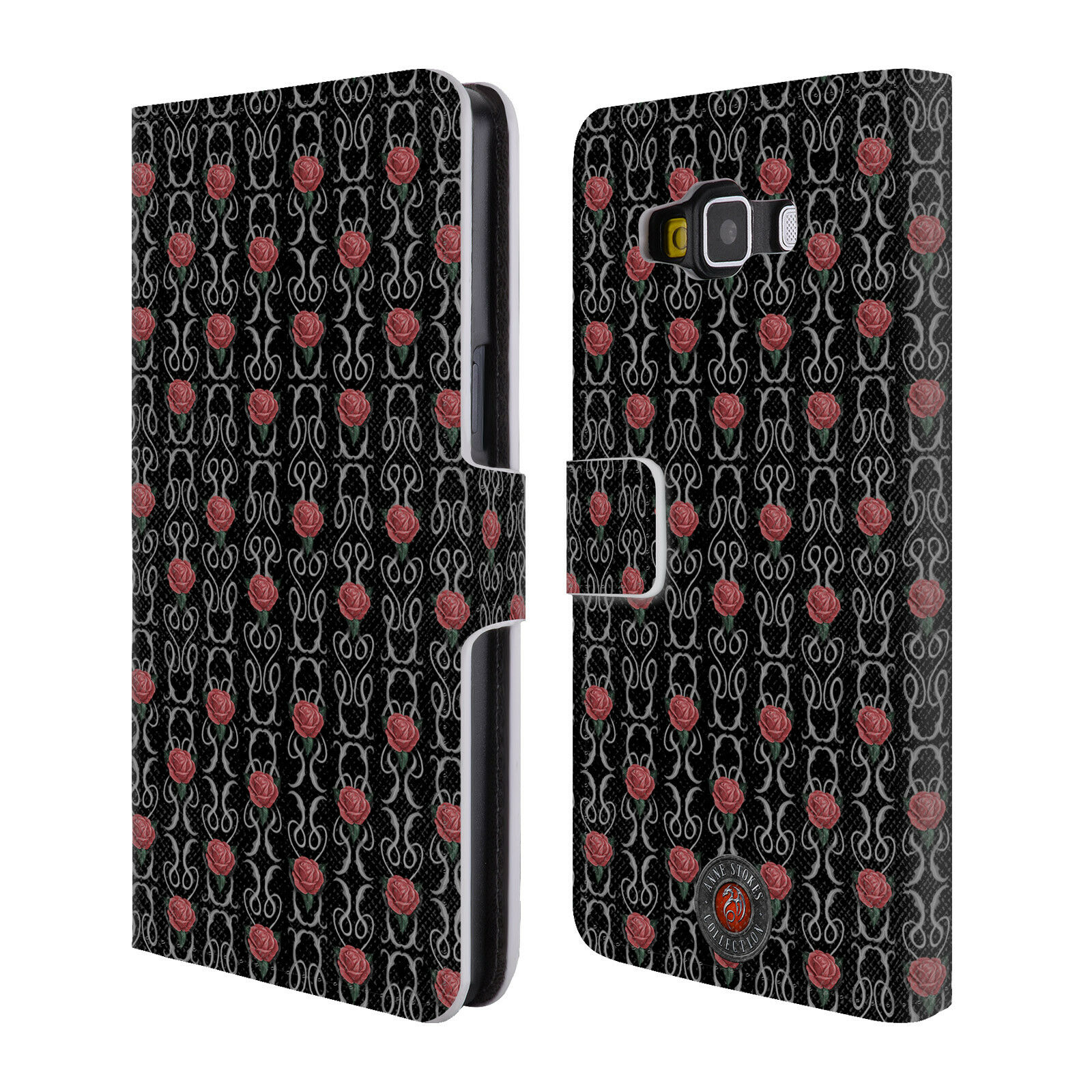

OFFICIAL ANNE STOKES MOTIF PATTERNS LEATHER BOOK CASE FOR SAMSUNG PHONES 2