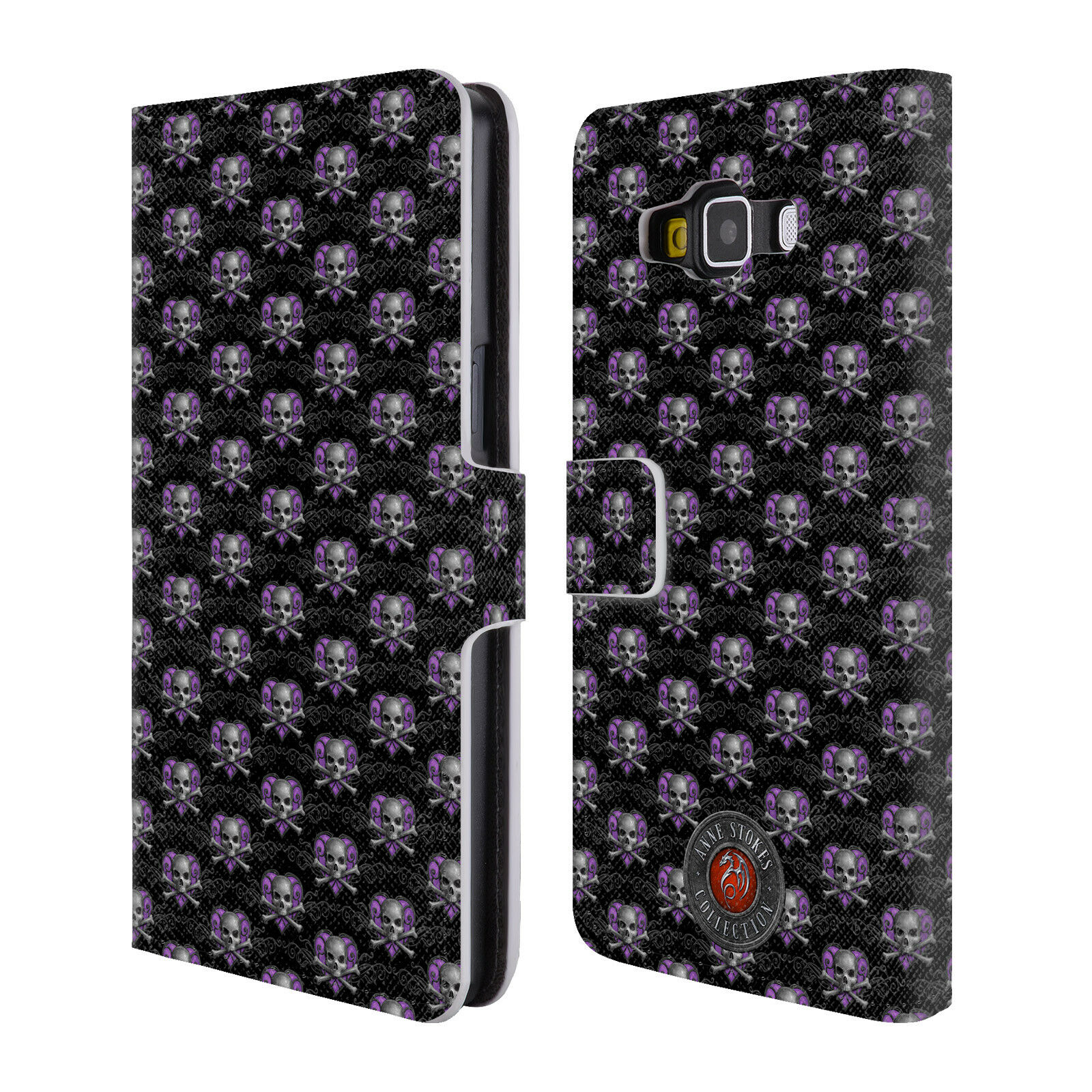 

OFFICIAL ANNE STOKES DARK HEARTS LEATHER BOOK WALLET CASE FOR SAMSUNG PHONES 2
