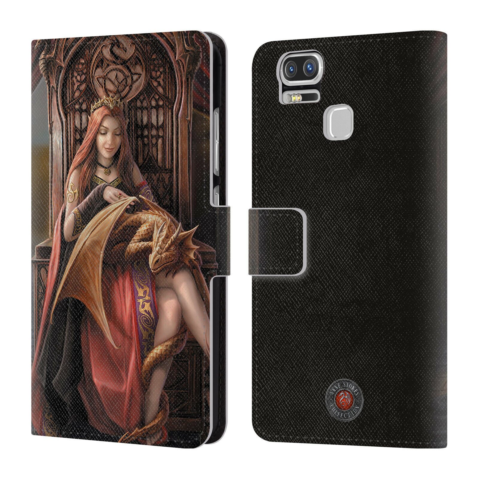 

OFFICIAL ANNE STOKES DRAGON FRIENDSHIP LEATHER BOOK CASE FOR ASUS ZENFONE PHONES