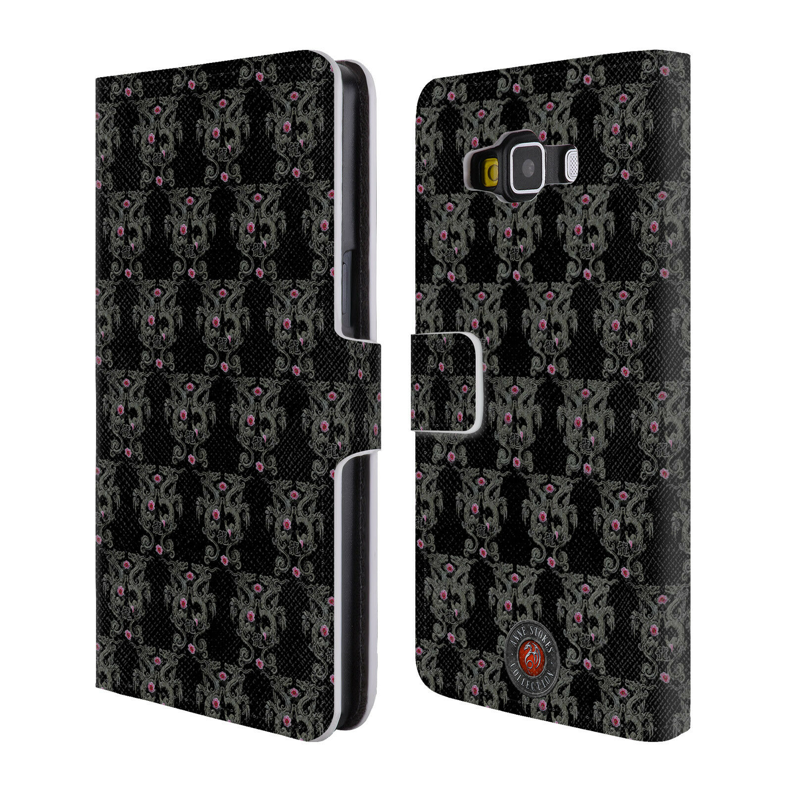 

OFFICIAL ANNE STOKES MOTIF PATTERNS LEATHER BOOK CASE FOR SAMSUNG PHONES 2