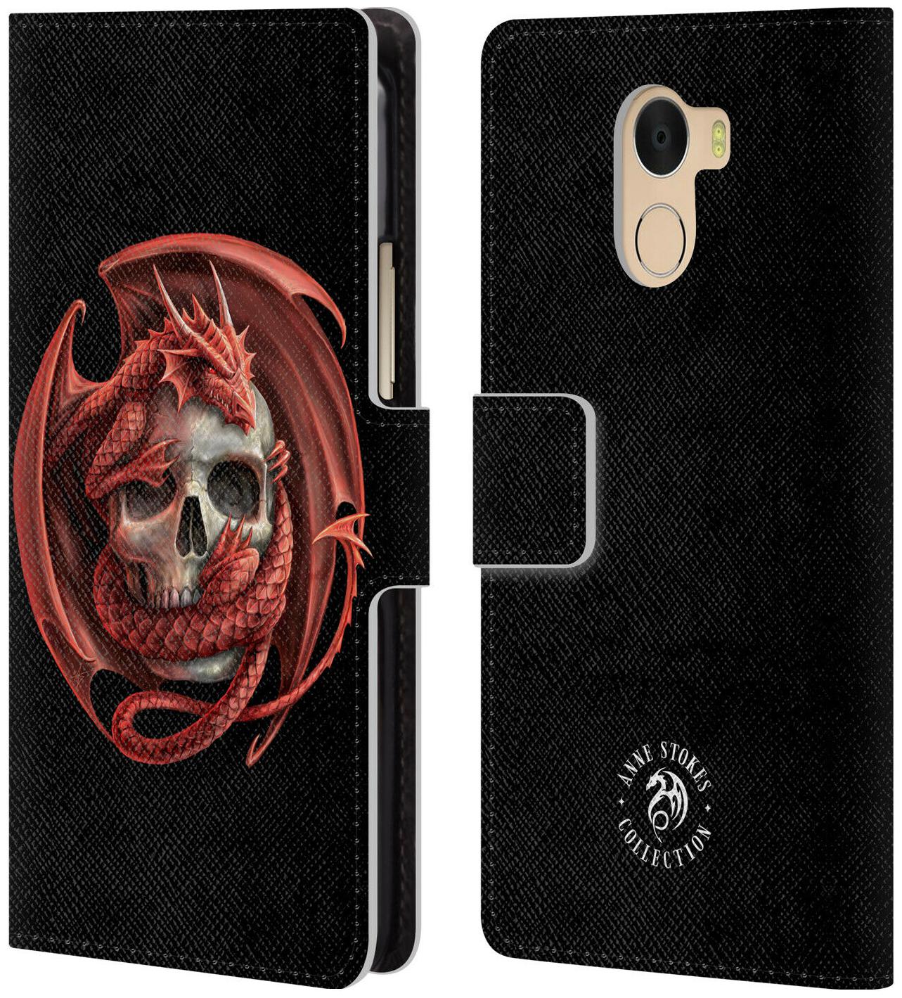 

OFFICIAL ANNE STOKES FIRE TRIBAL LEATHER BOOK CASE FOR WILEYFOX ESSENTIAL
