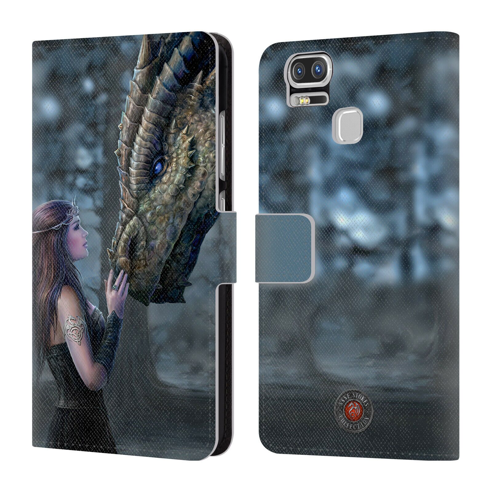 

OFFICIAL ANNE STOKES DRAGON FRIENDSHIP LEATHER BOOK CASE FOR ASUS ZENFONE PHONES