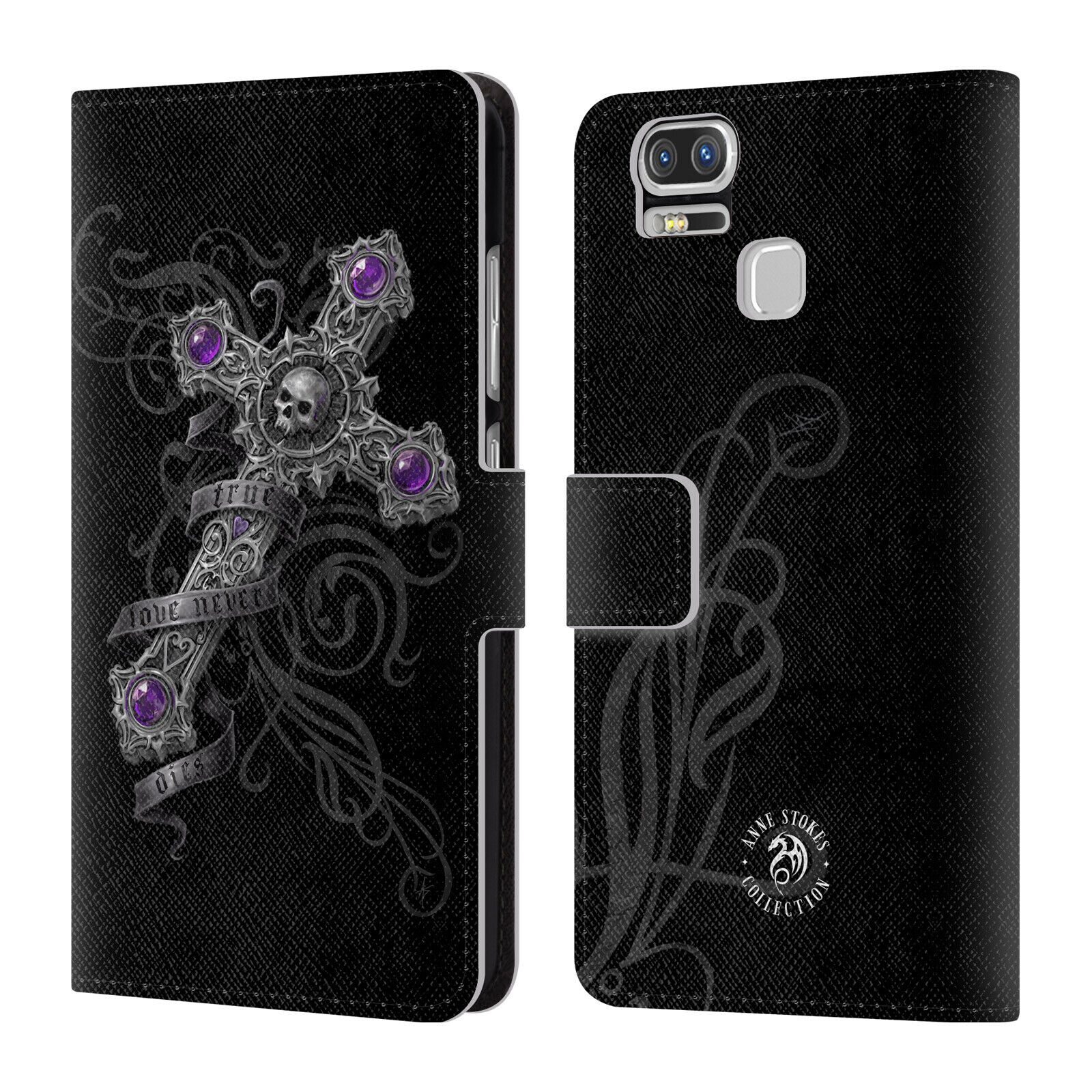 

OFFICIAL ANNE STOKES DARK HEARTS LEATHER BOOK CASE FOR ASUS ZENFONE PHONES