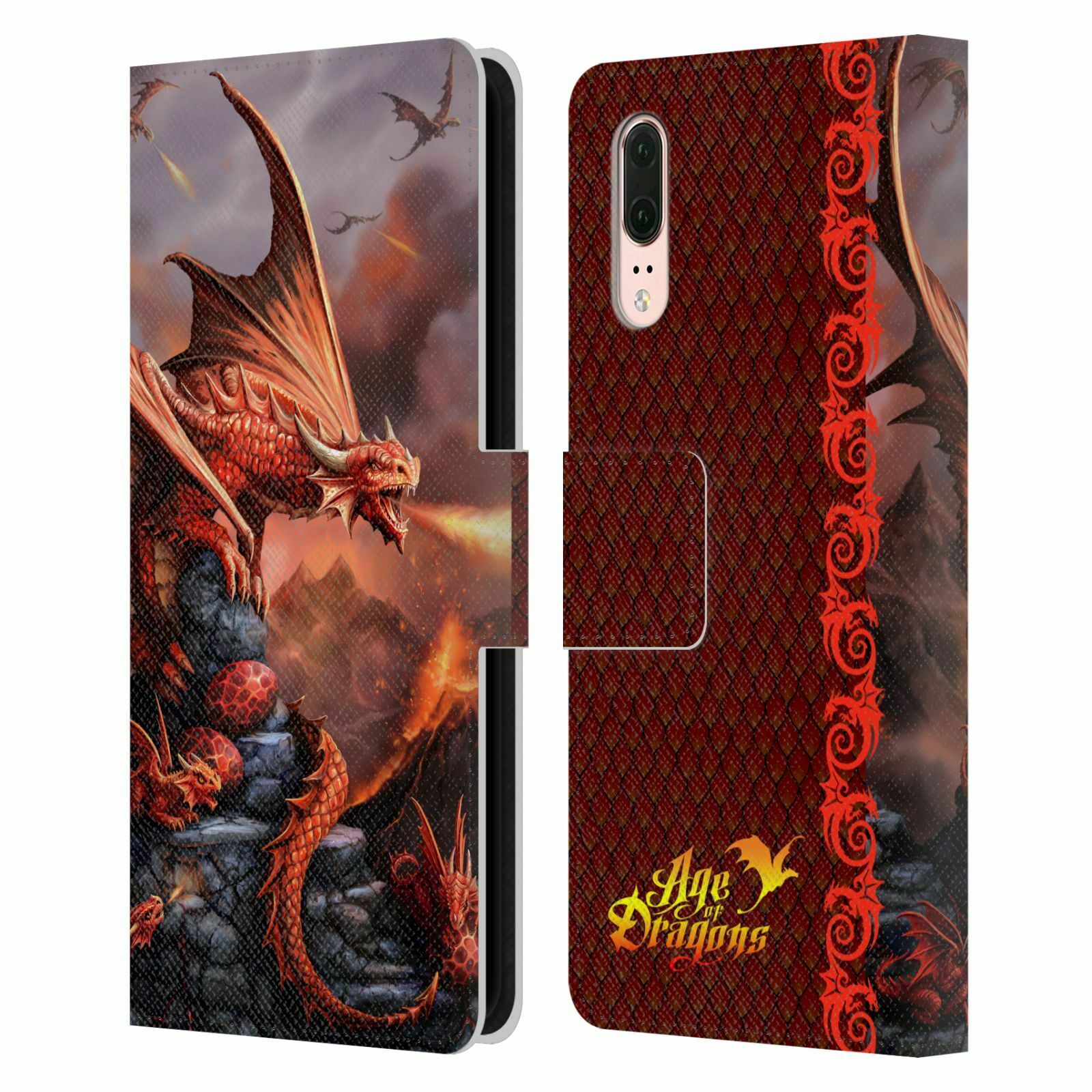 

OFFICIAL ANNE STOKES AGE OF DRAGONS LEATHER BOOK WALLET CASE FOR HUAWEI PHONES