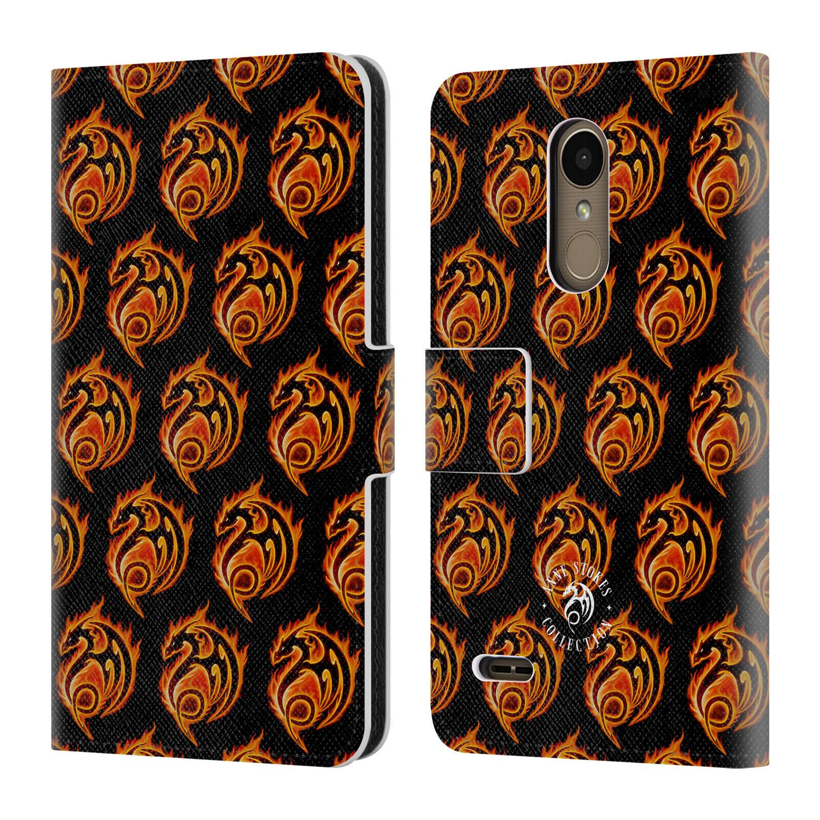 

OFFICIAL ANNE STOKES FIRE TRIBAL LEATHER BOOK WALLET CASE COVER FOR LG PHONES 1