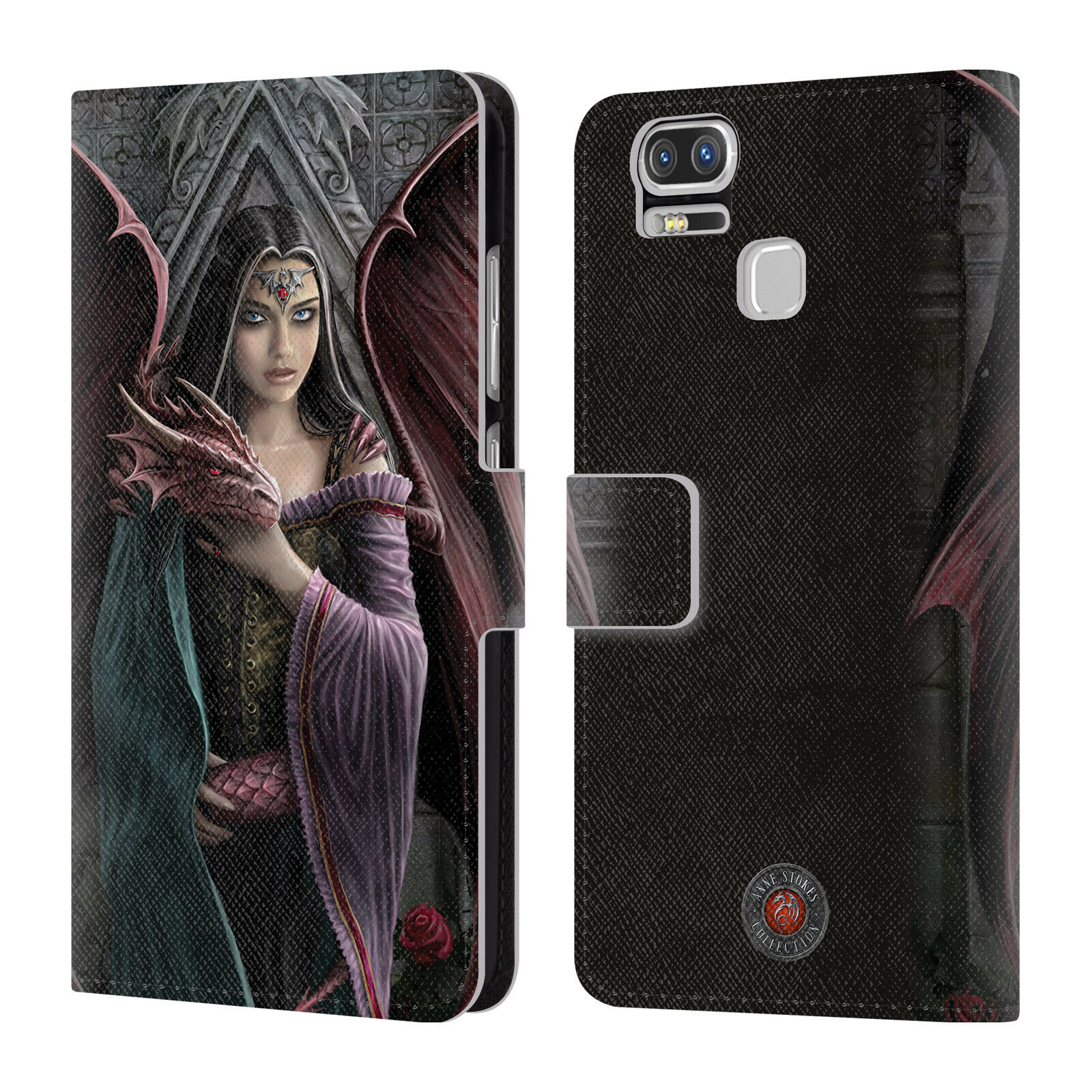 

OFFICIAL ANNE STOKES DRAGON FRIENDSHIP LEATHER BOOK CASE FOR ASUS ZENFONE PHONES