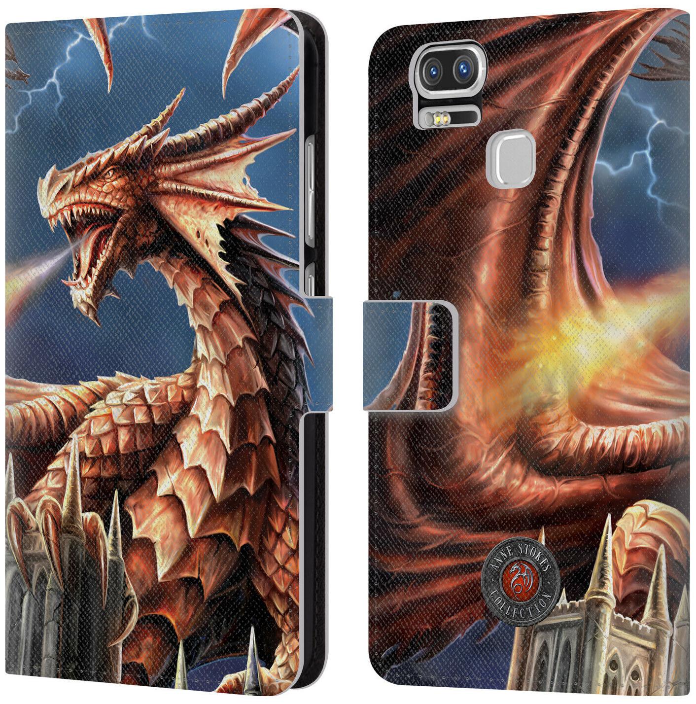 

OFFICIAL ANNE STOKES DRAGONS LEATHER BOOK WALLET CASE FOR ASUS ZENFONE PHONES