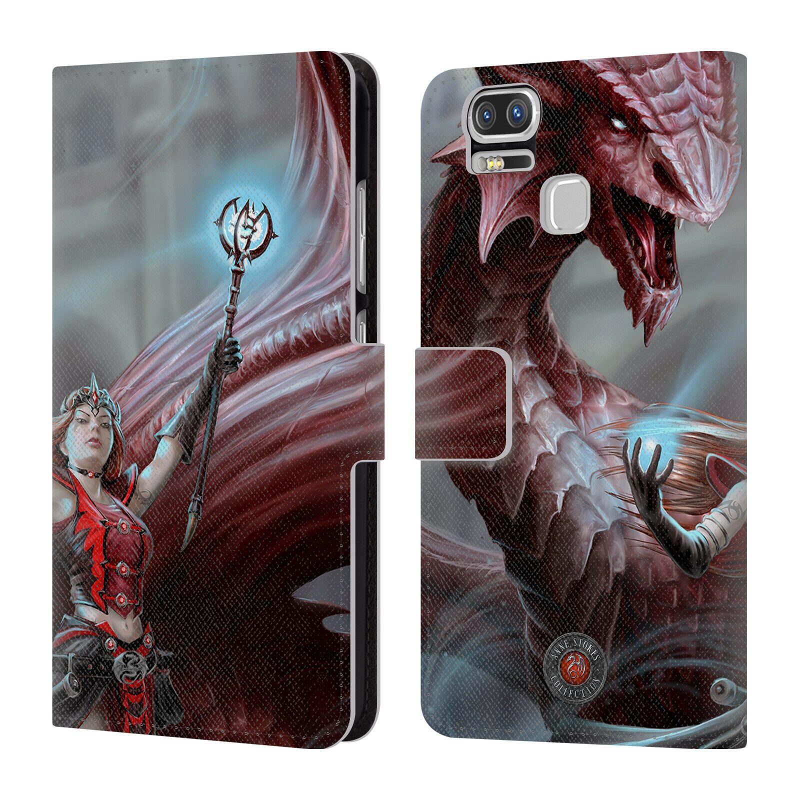 

OFFICIAL ANNE STOKES DRAGON FRIENDSHIP LEATHER BOOK CASE FOR ASUS ZENFONE PHONES
