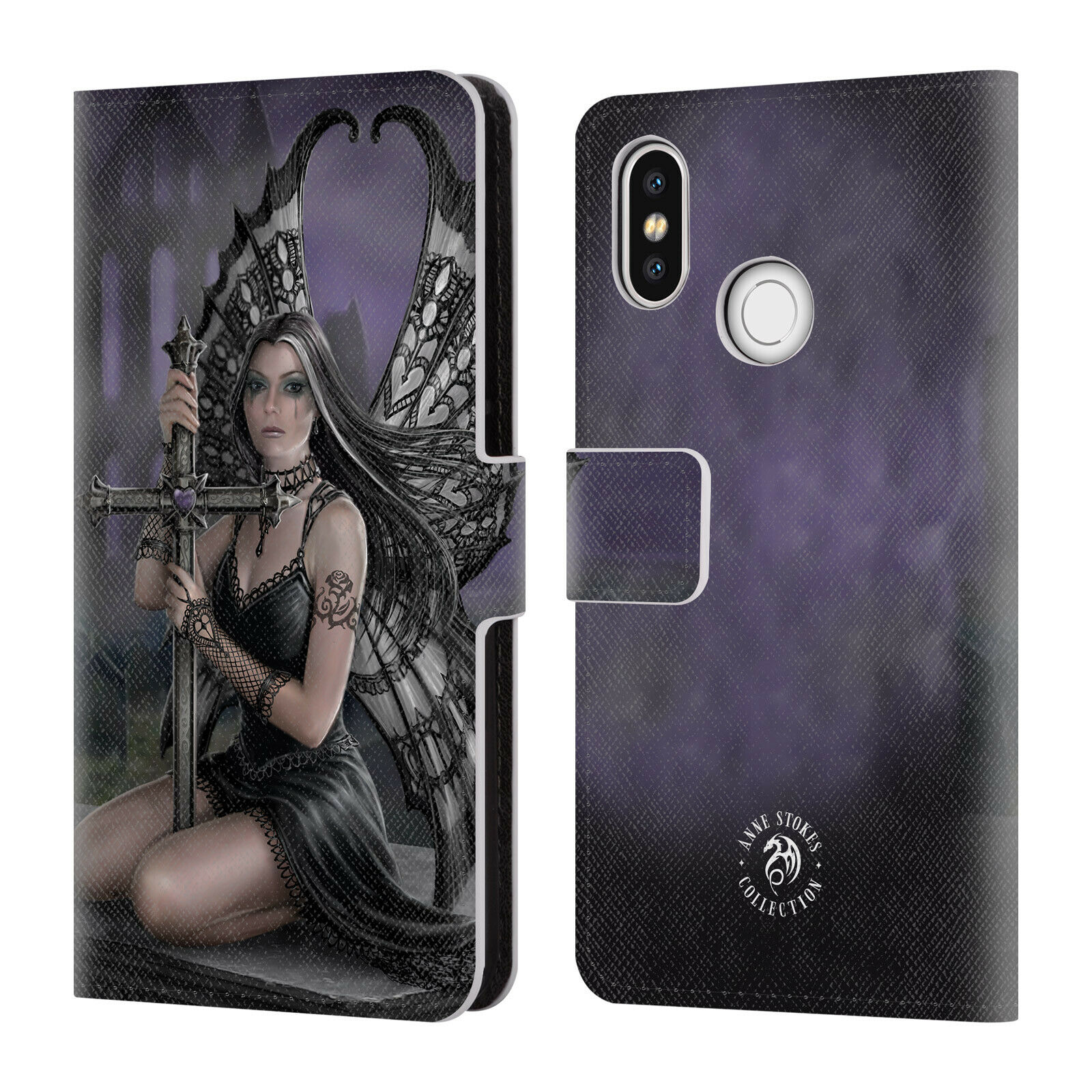 

OFFICIAL ANNE STOKES DARK HEARTS LEATHER BOOK WALLET CASE FOR XIAOMI PHONES