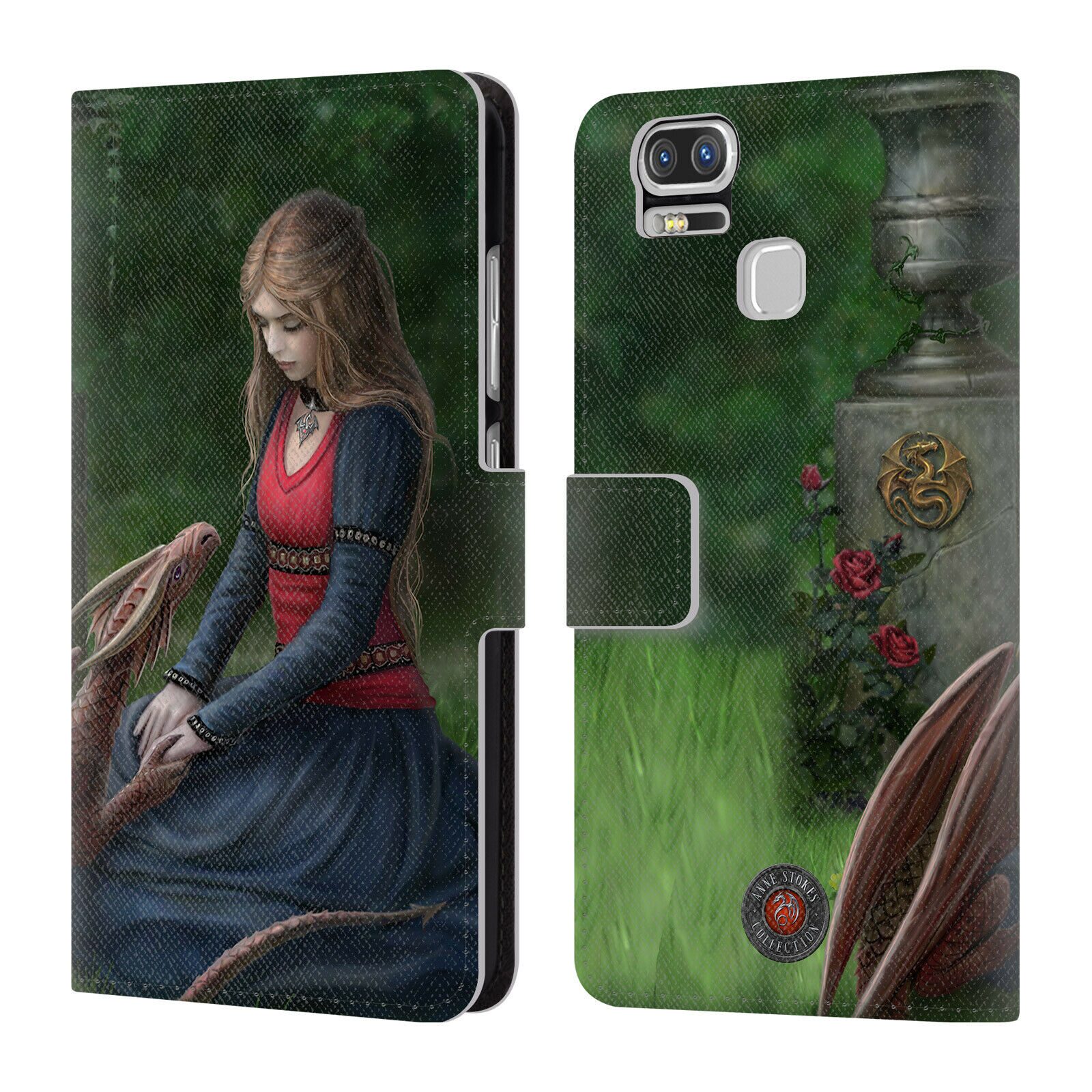 

OFFICIAL ANNE STOKES DRAGON FRIENDSHIP LEATHER BOOK CASE FOR ASUS ZENFONE PHONES