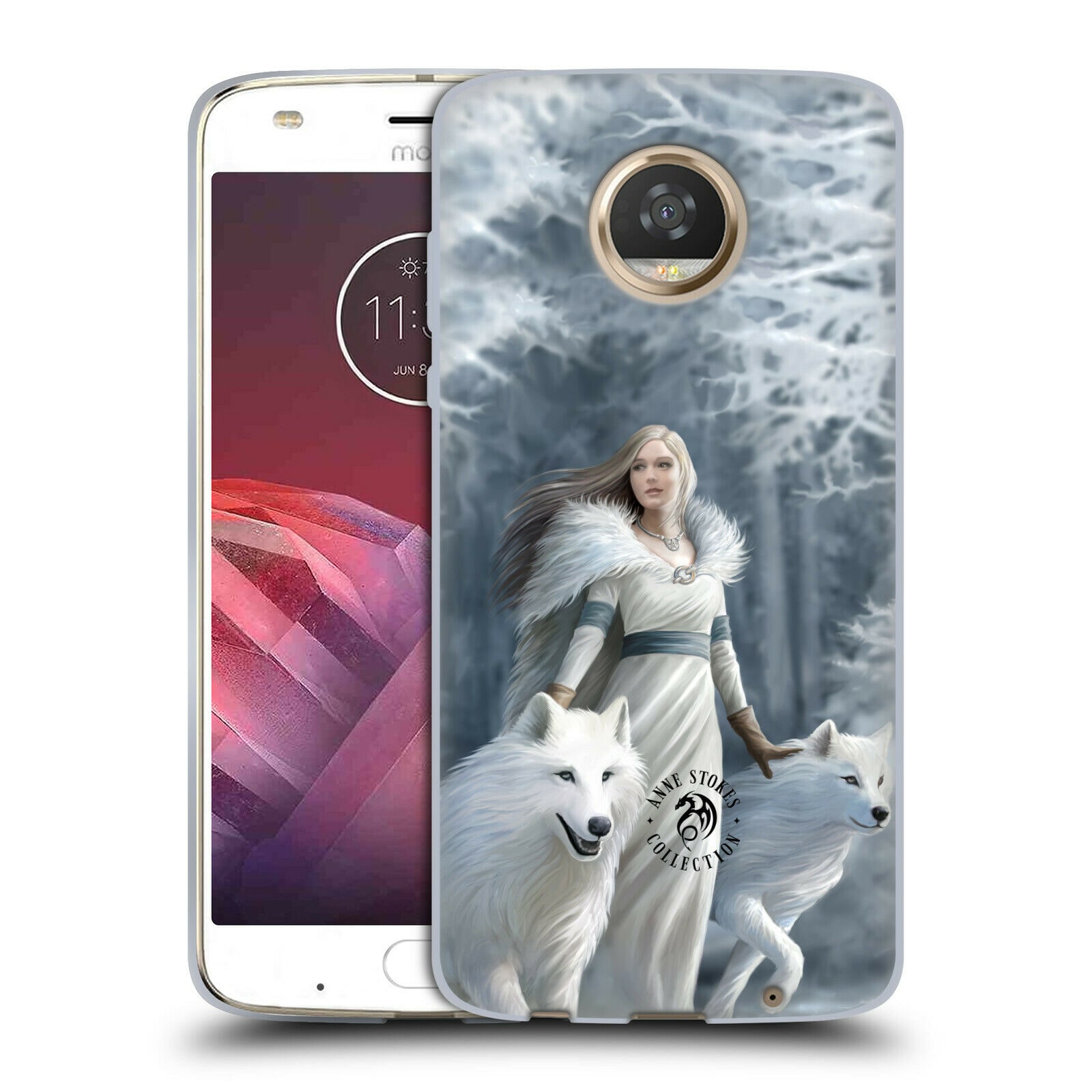 

OFFICIAL ANNE STOKES WOLVES GEL CASE FOR MOTOROLA PHONES