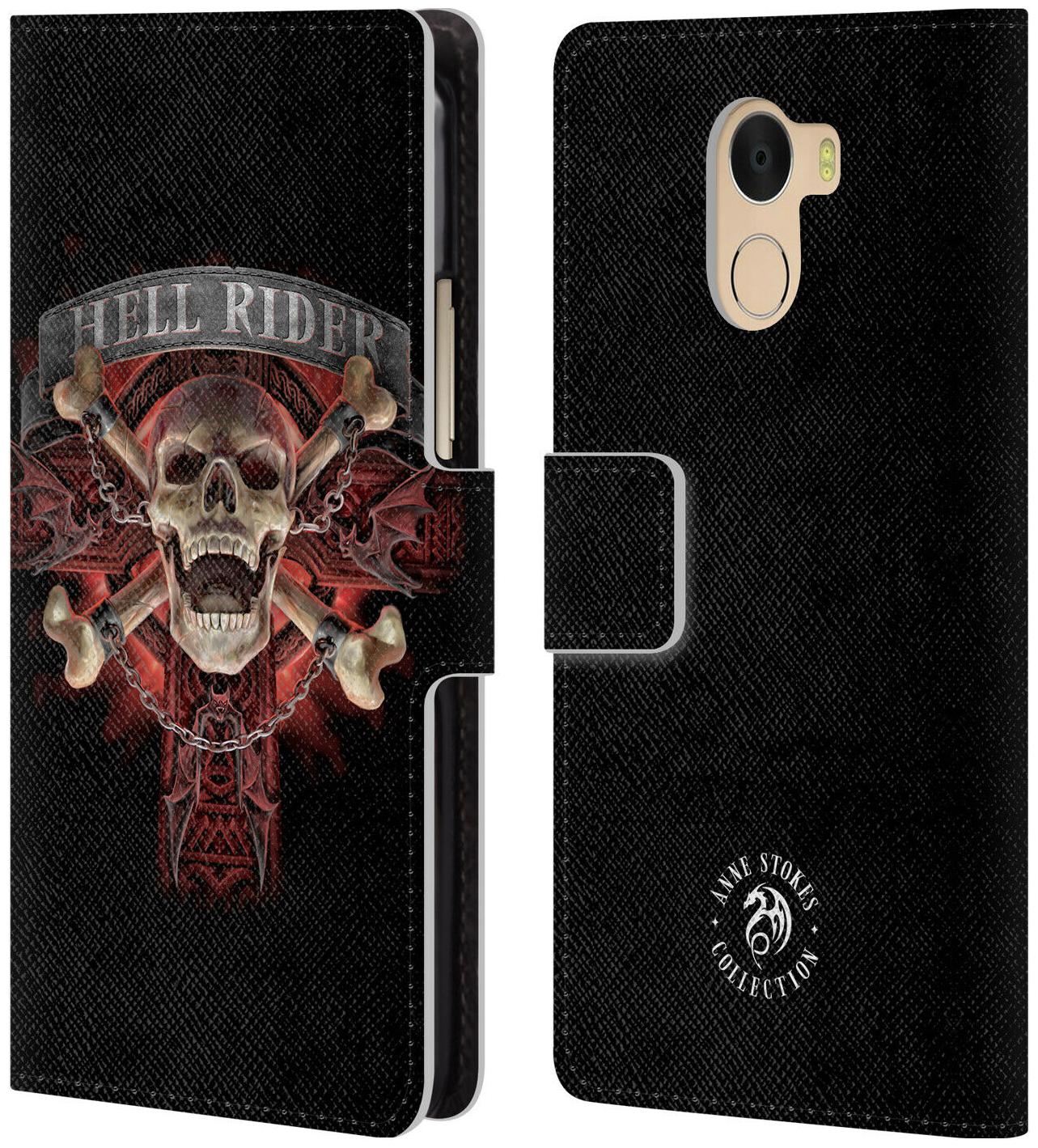 

OFFICIAL ANNE STOKES FIRE TRIBAL LEATHER BOOK CASE FOR WILEYFOX ESSENTIAL
