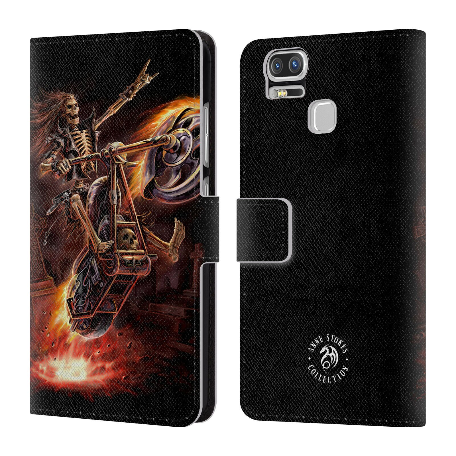 

OFFICIAL ANNE STOKES FIRE TRIBAL LEATHER BOOK CASE FOR ASUS ZENFONE PHONES