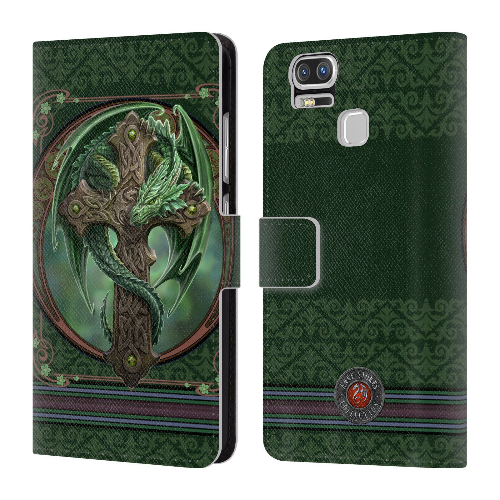 

OFFICIAL ANNE STOKES DRAGONS LEATHER BOOK WALLET CASE FOR ASUS ZENFONE PHONES