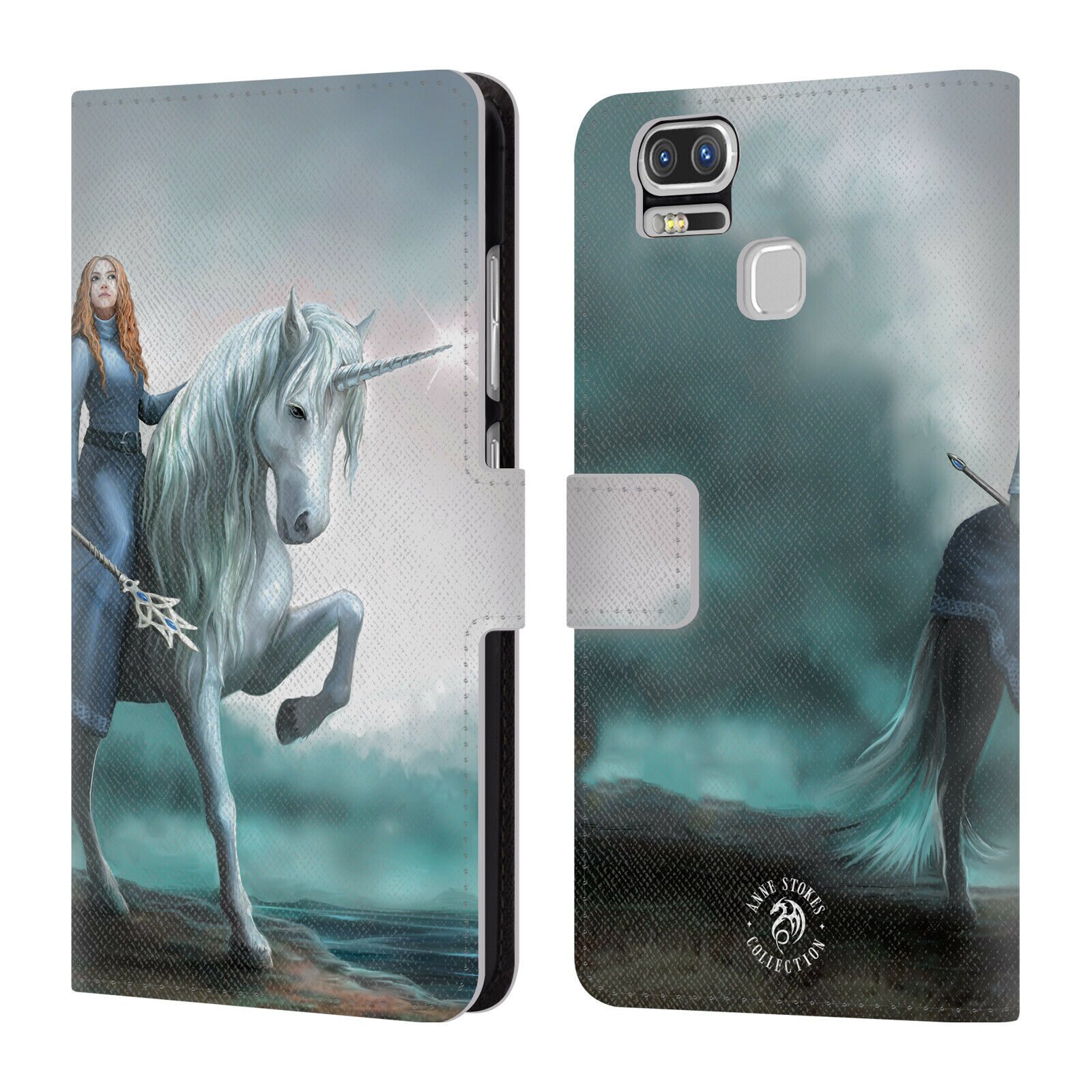 

OFFICIAL ANNE STOKES UNICORNS 2 LEATHER BOOK CASE FOR ASUS ZENFONE PHONES