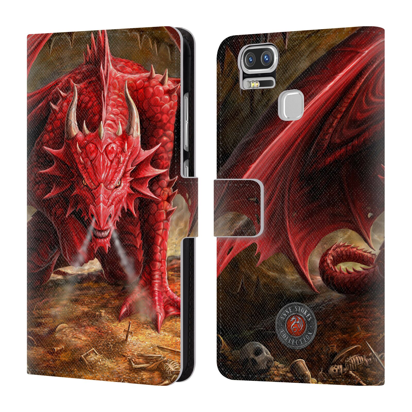 

OFFICIAL ANNE STOKES DRAGONS LEATHER BOOK WALLET CASE FOR ASUS ZENFONE PHONES