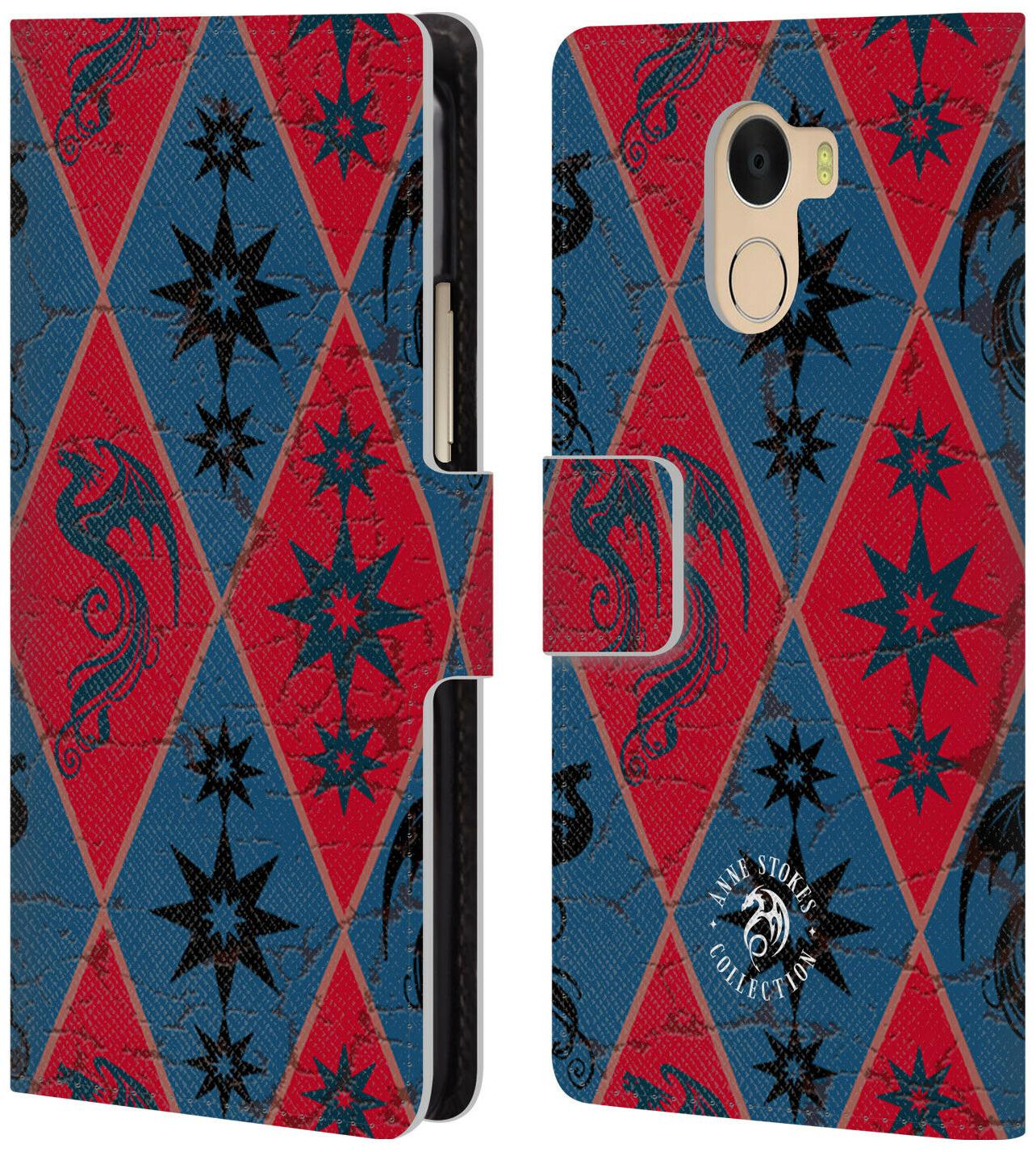 

OFFICIAL ANNE STOKES FIRE TRIBAL LEATHER BOOK CASE FOR WILEYFOX ESSENTIAL