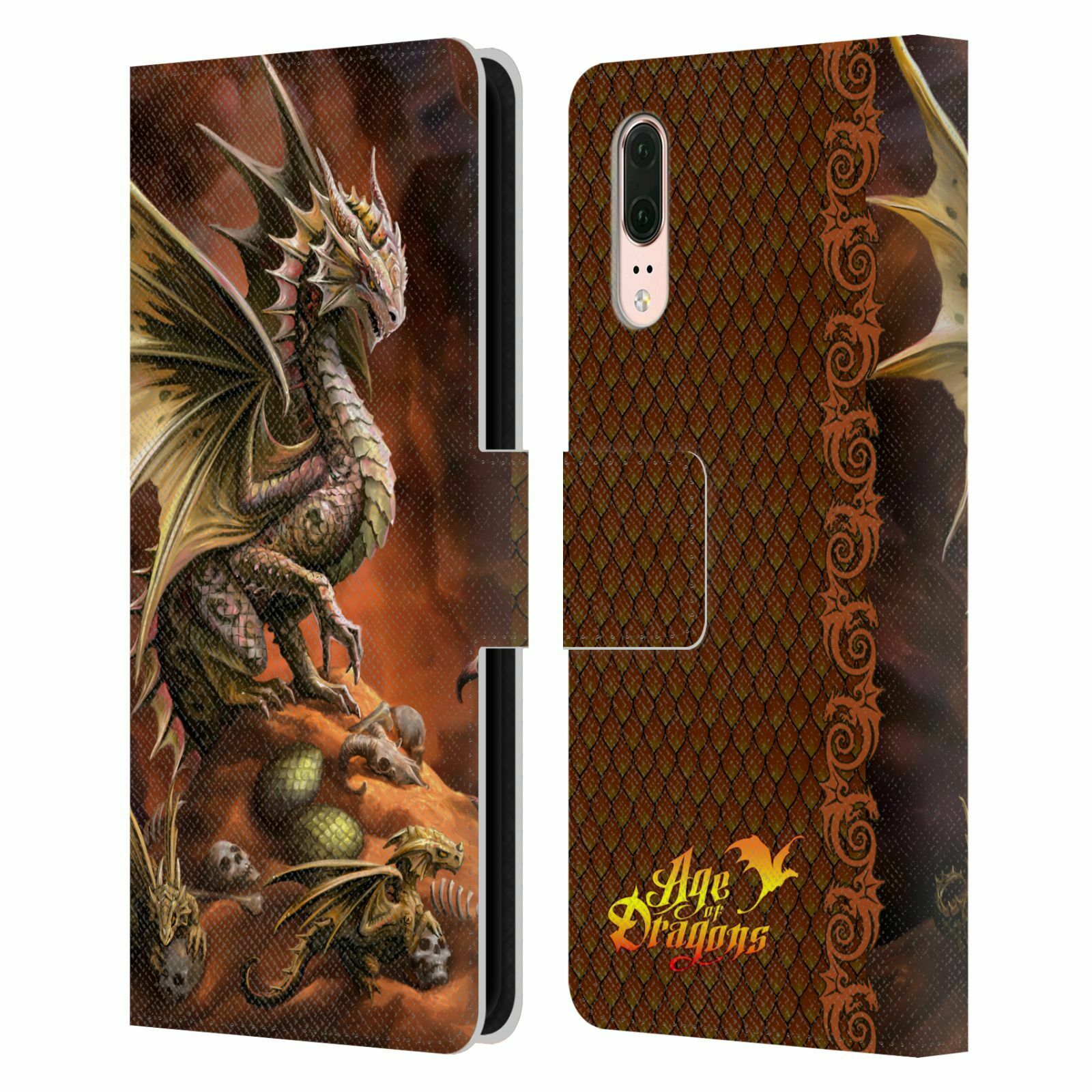 

OFFICIAL ANNE STOKES AGE OF DRAGONS LEATHER BOOK WALLET CASE FOR HUAWEI PHONES