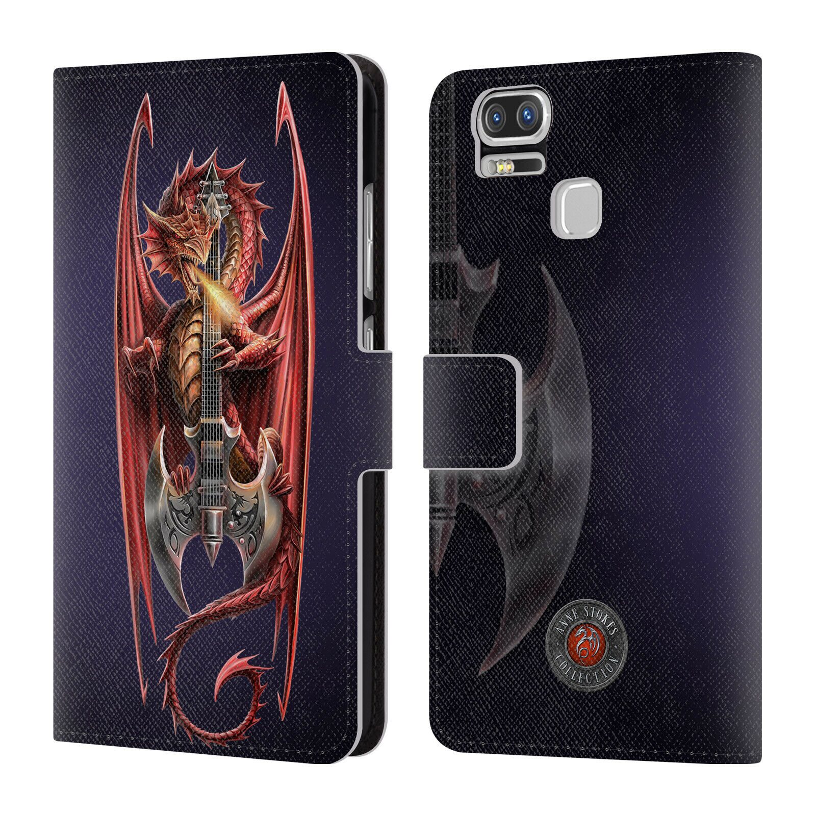 

OFFICIAL ANNE STOKES DRAGONS LEATHER BOOK WALLET CASE FOR ASUS ZENFONE PHONES