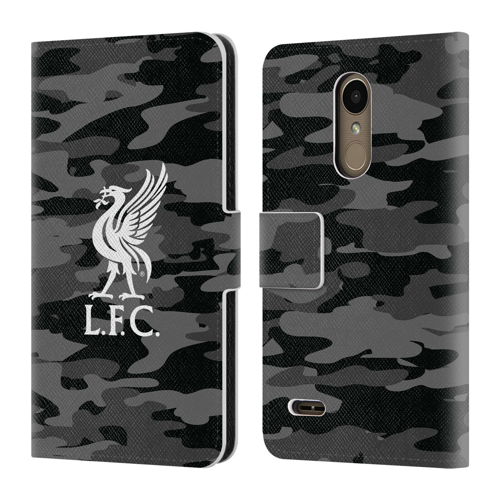 

OFFICIAL LIVERPOOL FOOTBALL CLUB CAMOU PU LEATHER BOOK CASE FOR LG PHONES 1