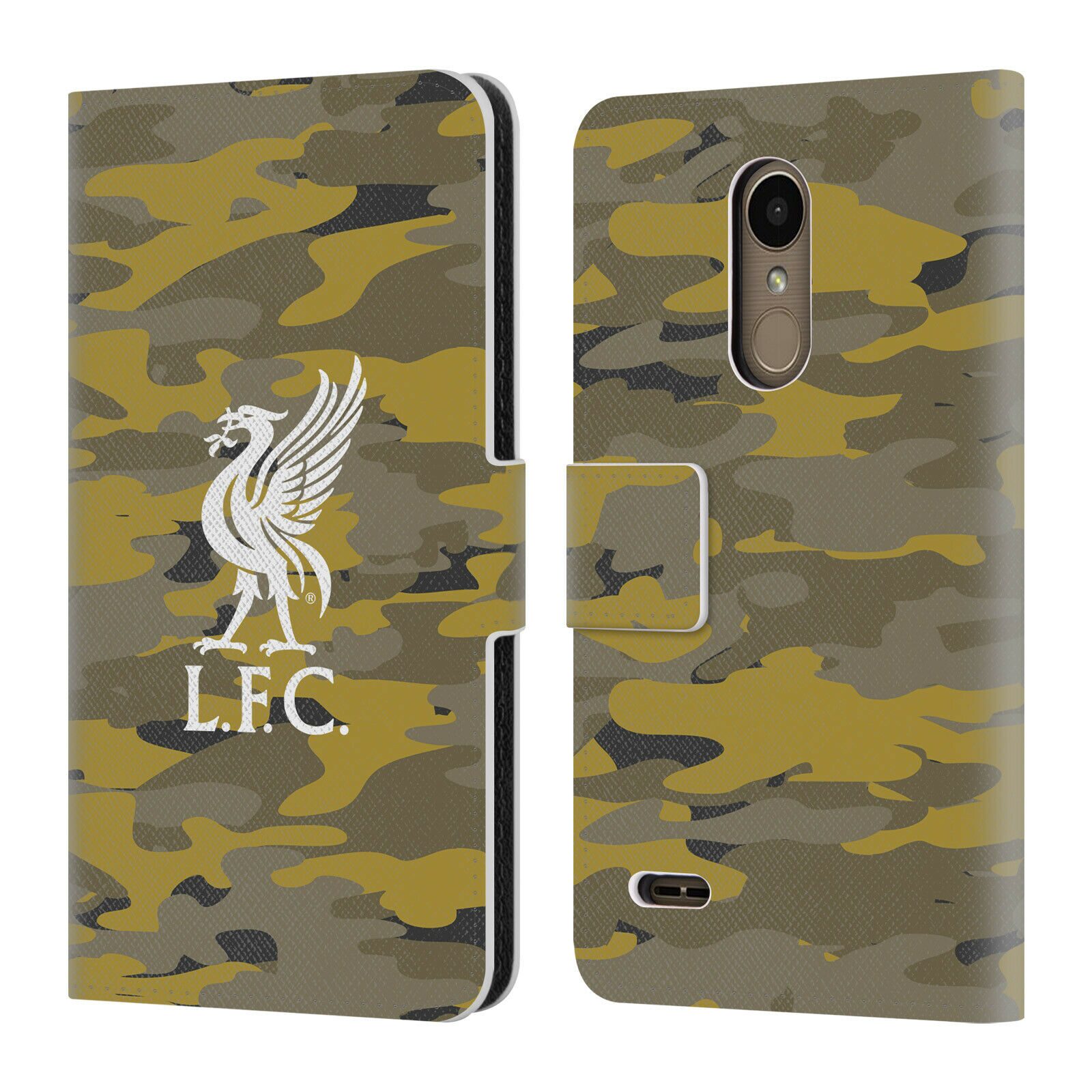 

OFFICIAL LIVERPOOL FOOTBALL CLUB CAMOU PU LEATHER BOOK CASE FOR LG PHONES 1