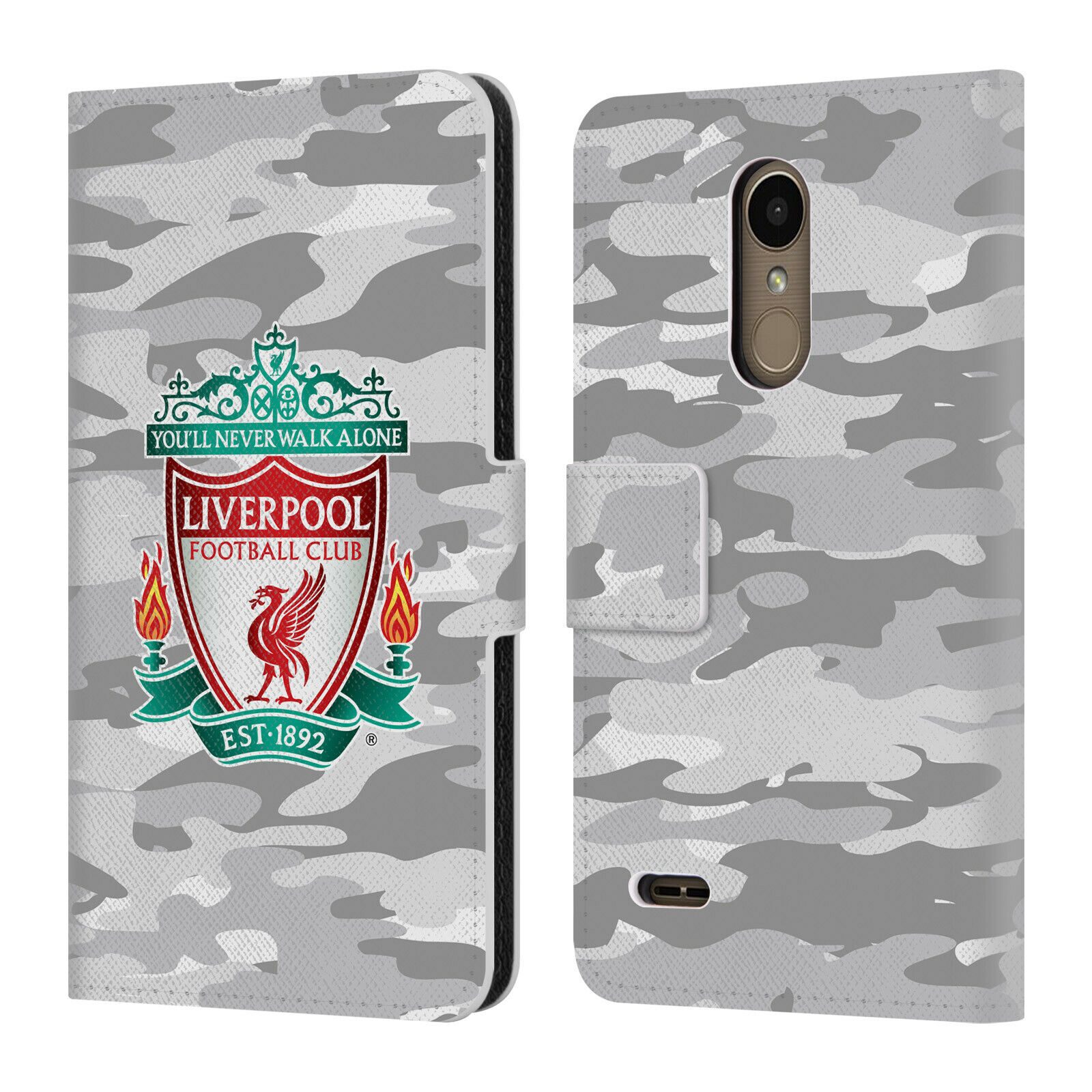 

OFFICIAL LIVERPOOL FOOTBALL CLUB CAMOU PU LEATHER BOOK CASE FOR LG PHONES 1