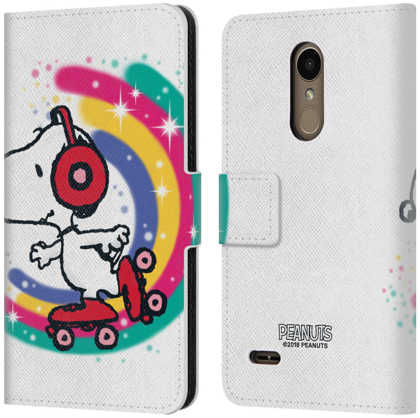 

OFFICIAL PEANUTS SNOOPY BOARDWALK AIRBRUSH LEATHER BOOK CASE FOR LG PHONES 1